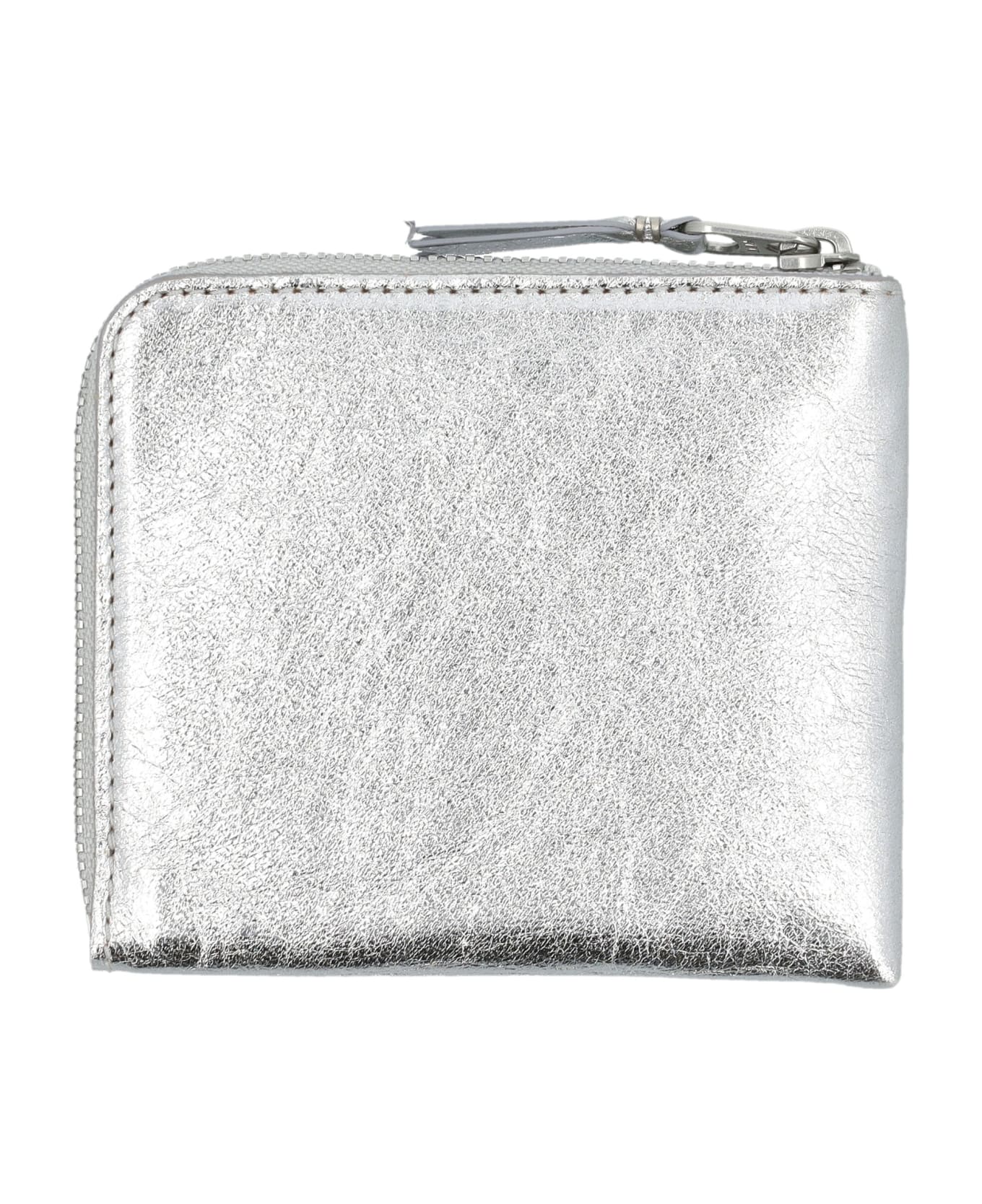 Comme des Garçons Wallet Classic Small Zip Wallet - SILVER