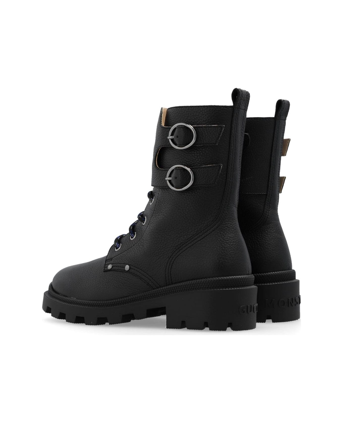 Gucci Double G Lace-up Boots - Black