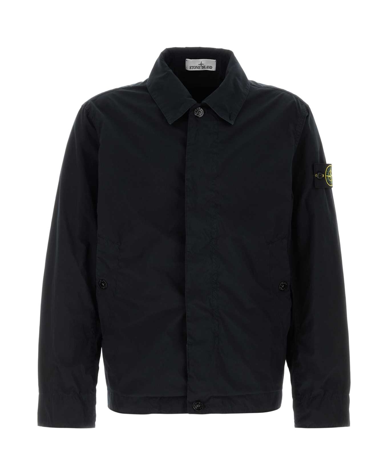 Stone Island Midnight Blue Stretch Polyester Jacket - NAVY