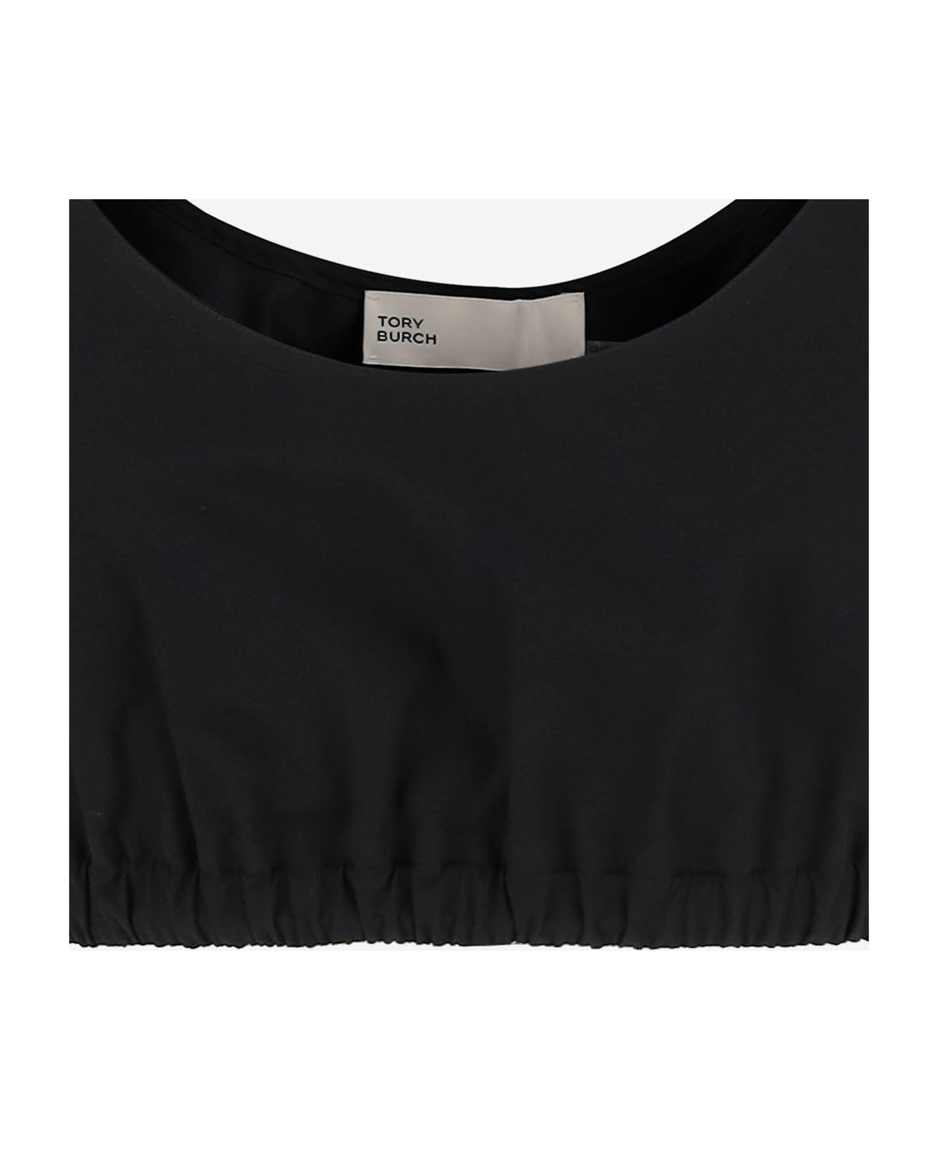 Tory Burch Cotton Short Tank Top - Black
