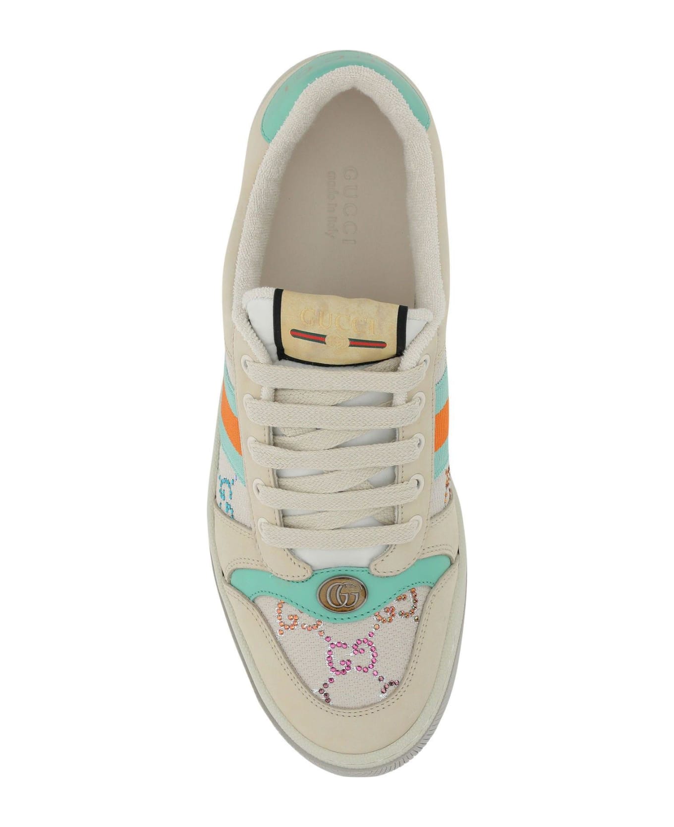 Gucci Multicolor Suede And Fabric Screener Sneakers スニーカー