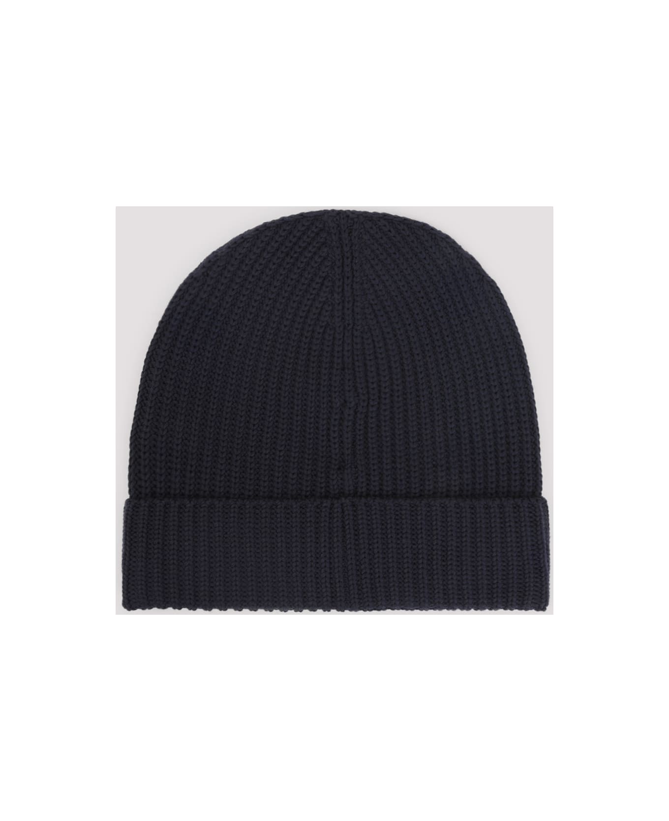 Brioni Wool Knitted Beanie - Midnight Blue