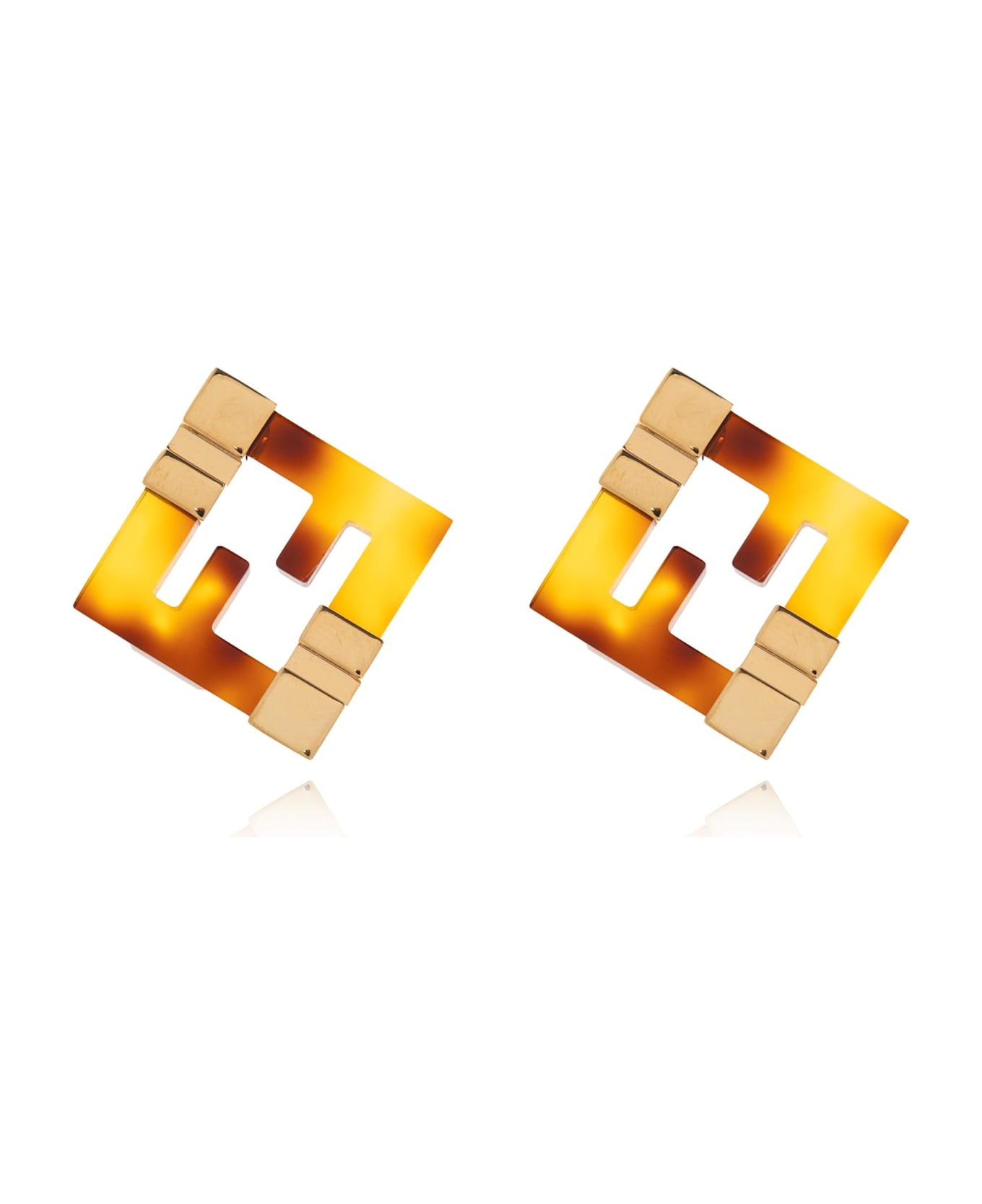 Fendi Printed Plexiglass Forever Fendi Earrings - OROSOFTTARTARUGA