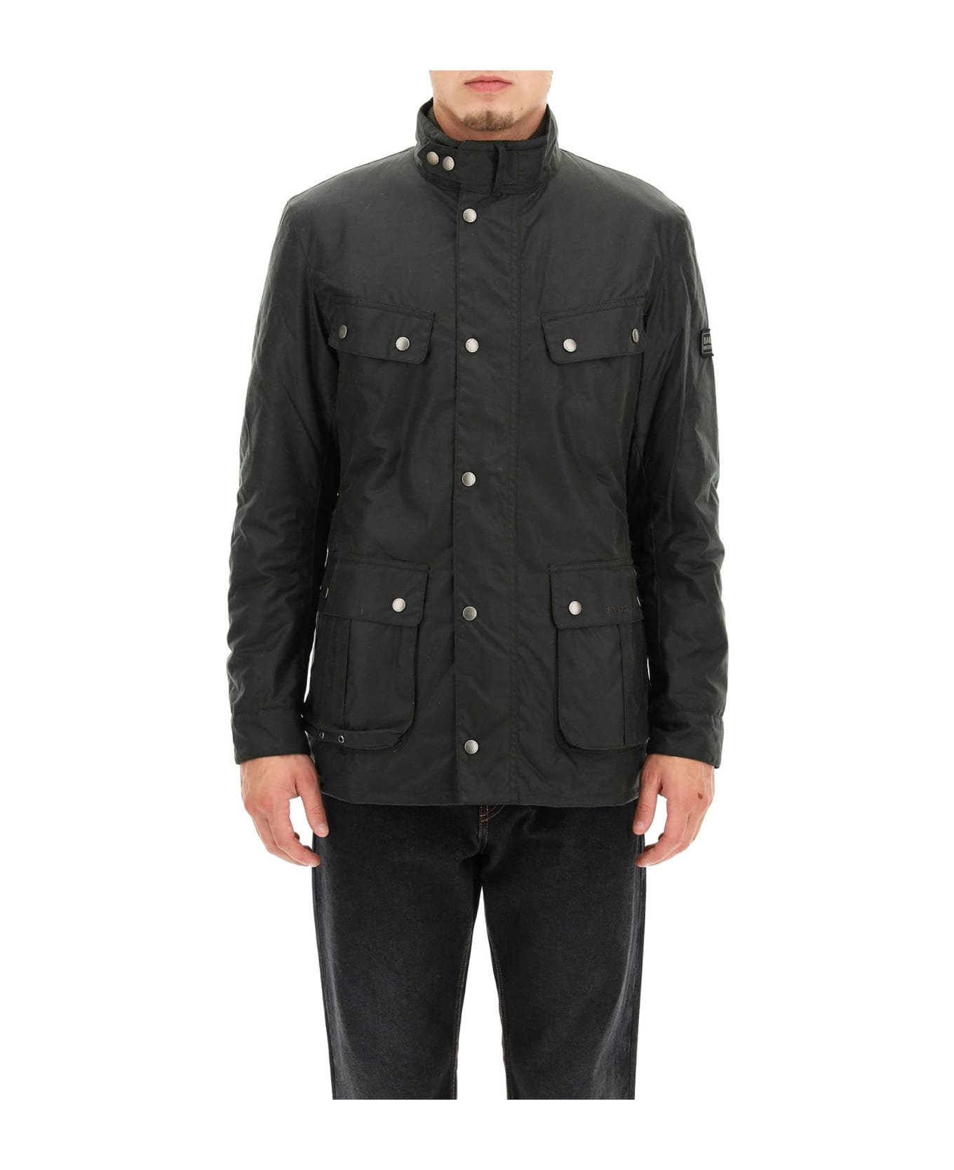 Barbour Duke Jacket In Waxed Cotton - BLUE