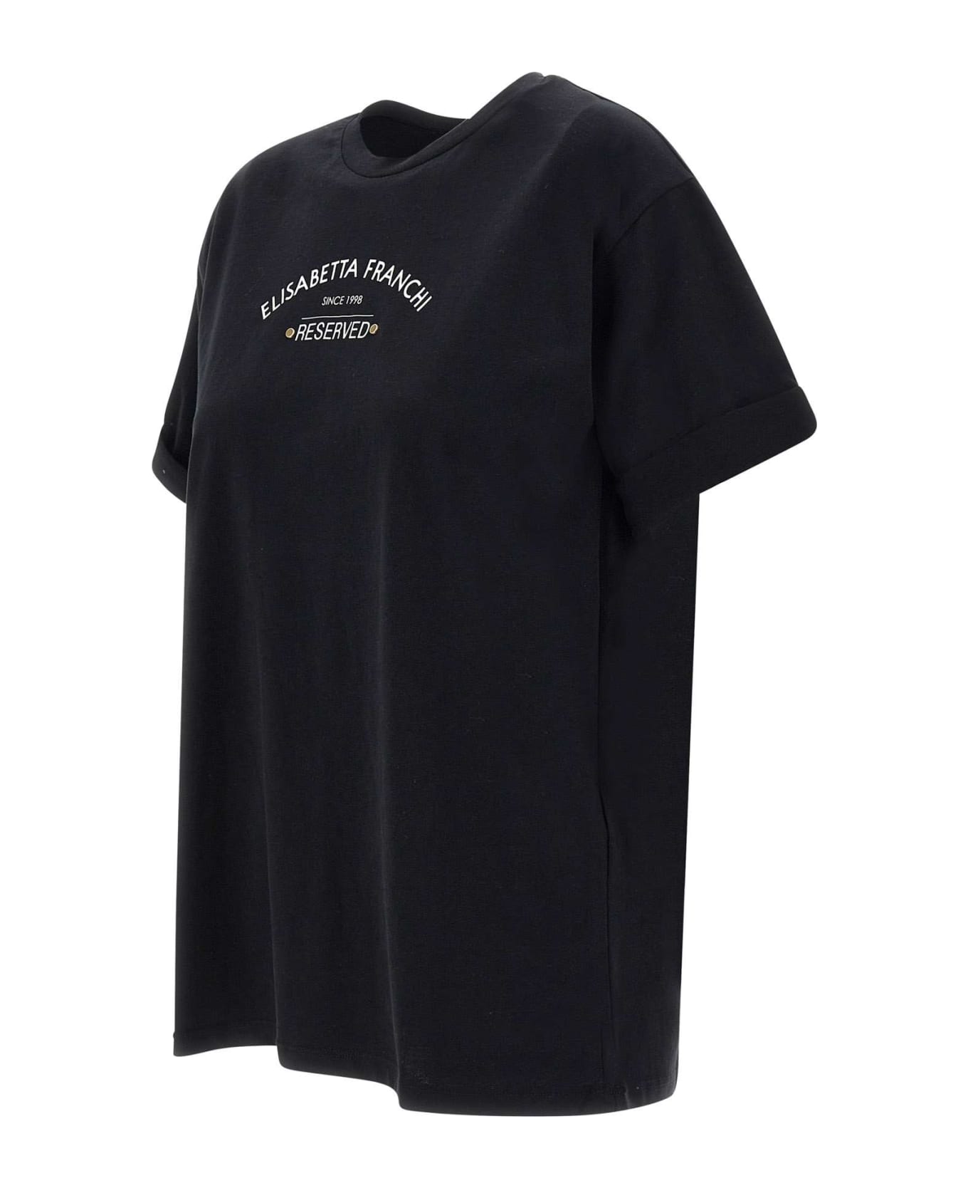 Elisabetta Franchi Cotton T-shirt - BLACK Tシャツ