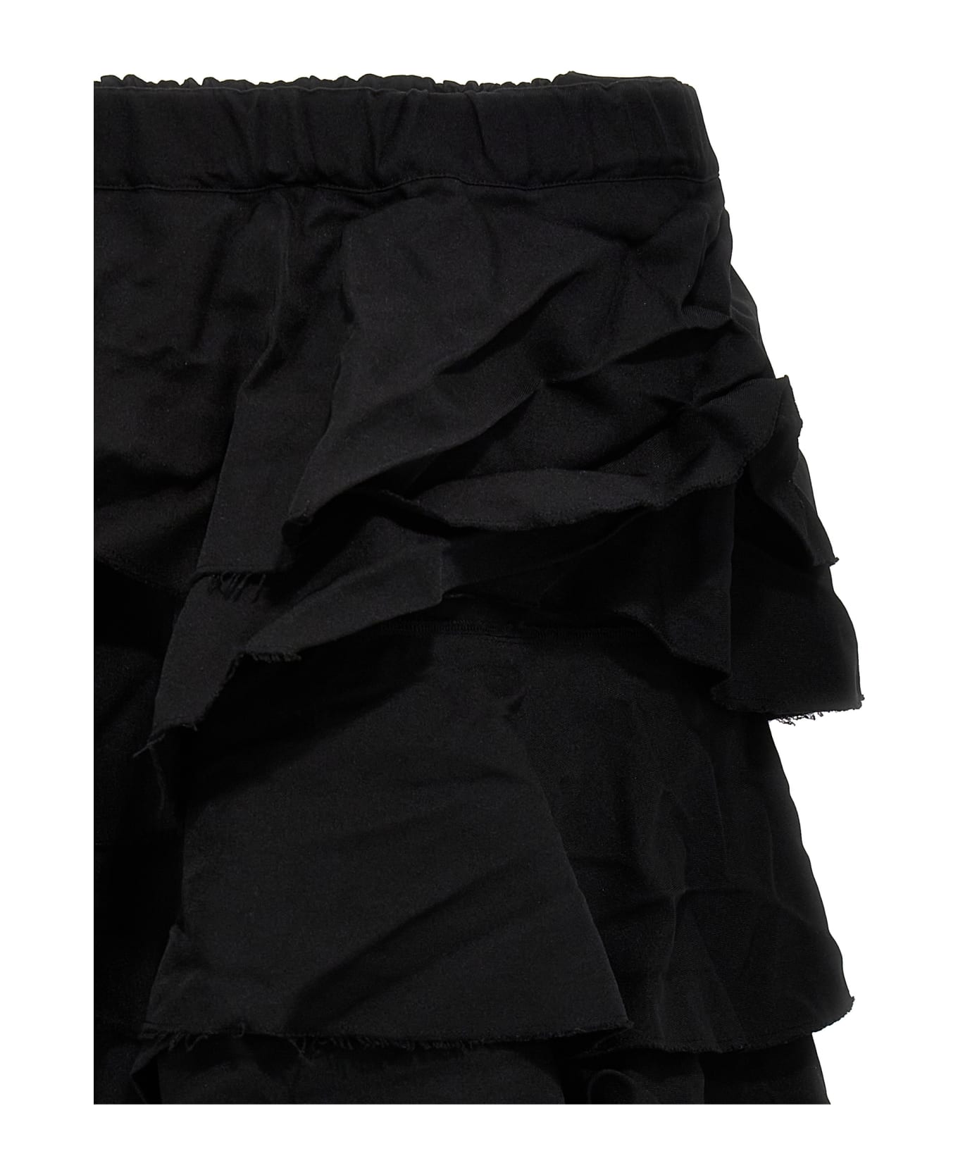 Black Comme des Garçons Flounces And Pleated Skirt - Black  