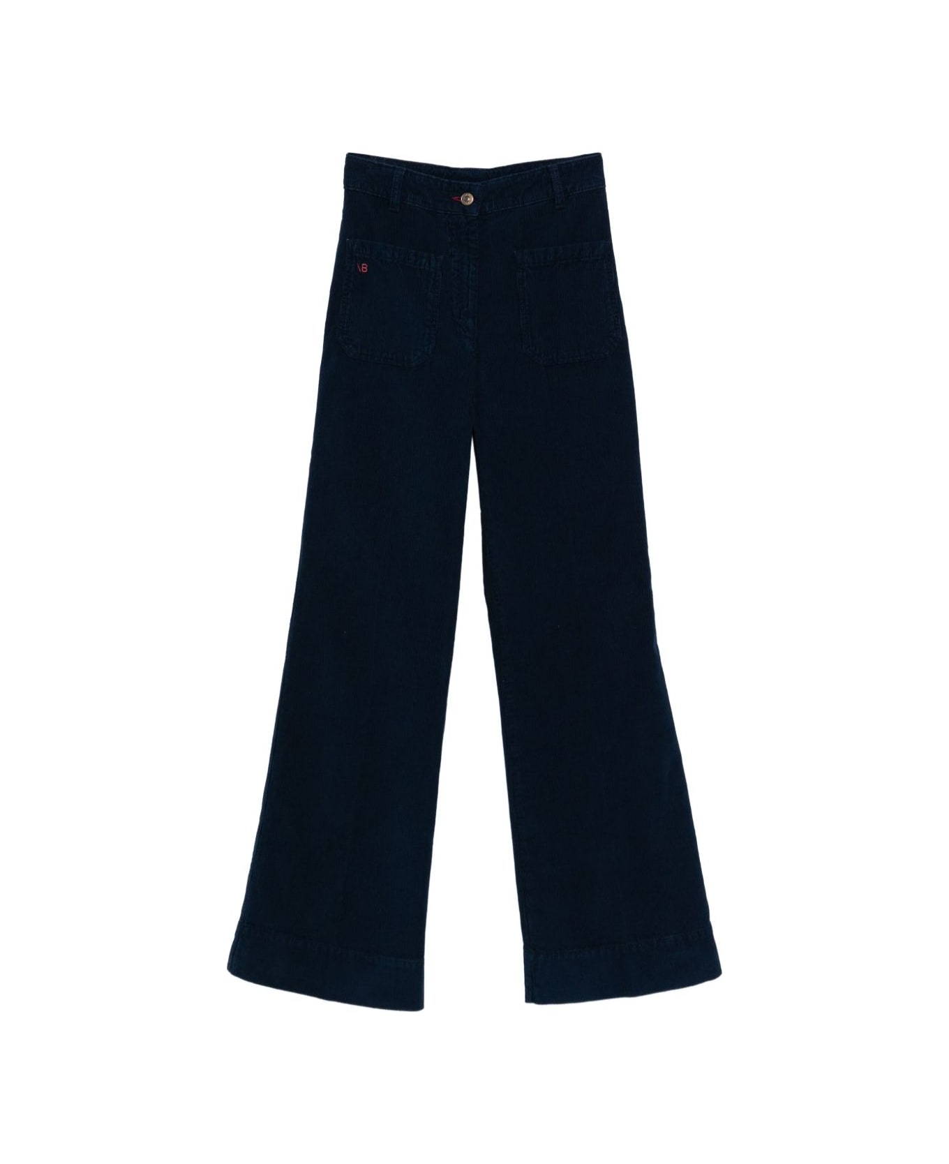Victoria Beckham Blue Corduroy Trousers - Blue