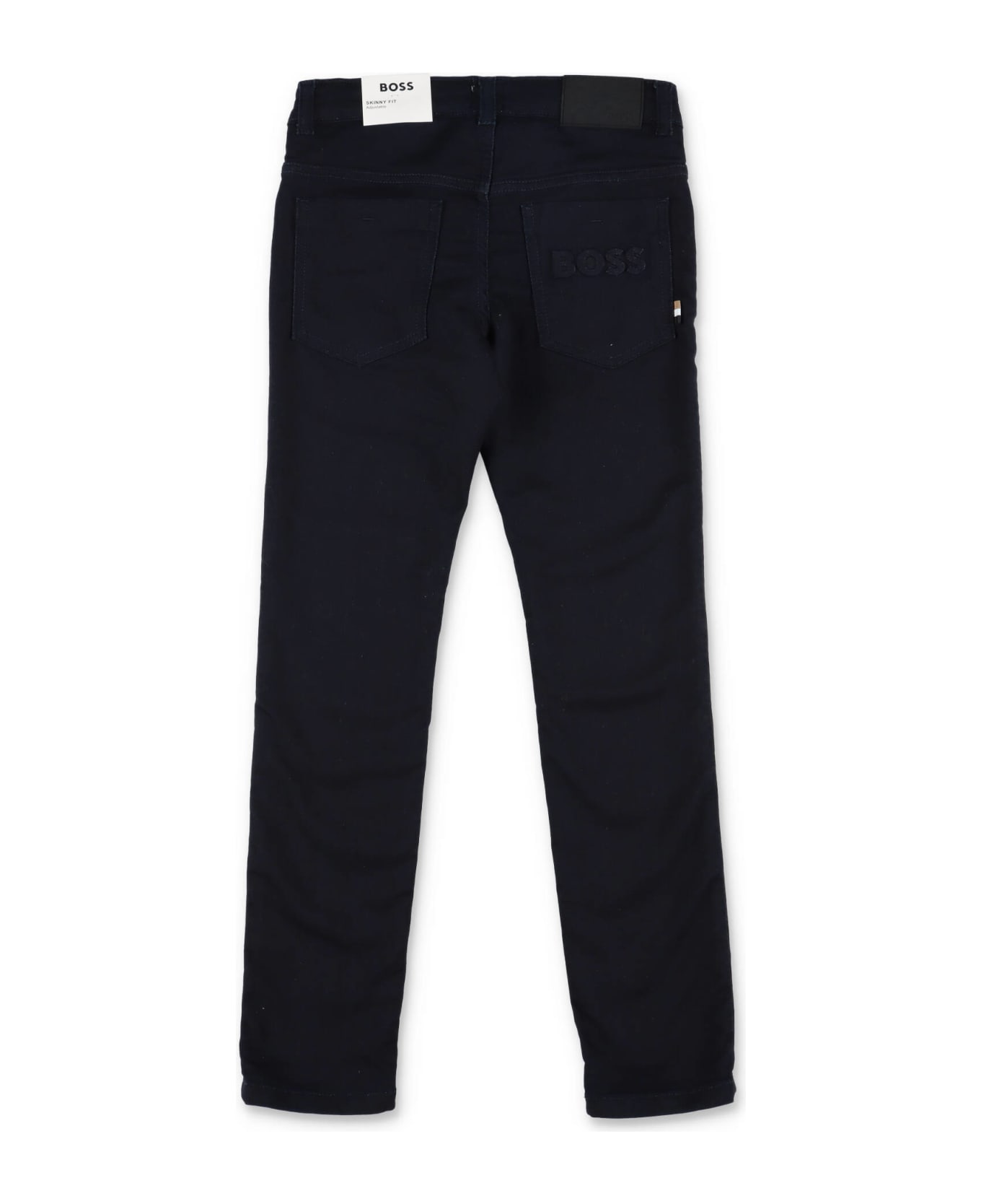 Hugo Boss Jeans Blu In Denim Di Cotone Stretch Bambino - Blu ボトムス