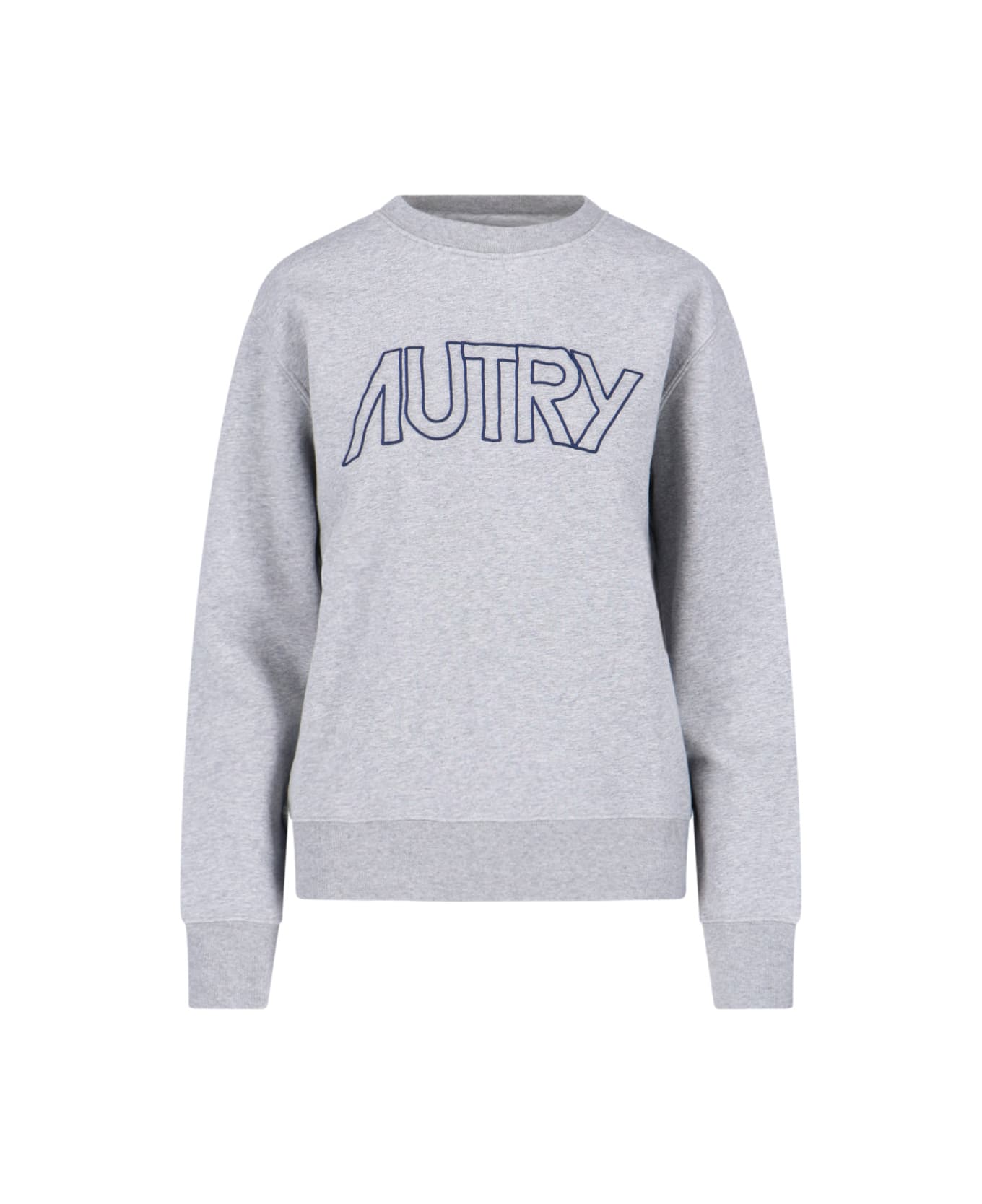 Autry Logo Embroidery Bib Sweatshirt - Grey