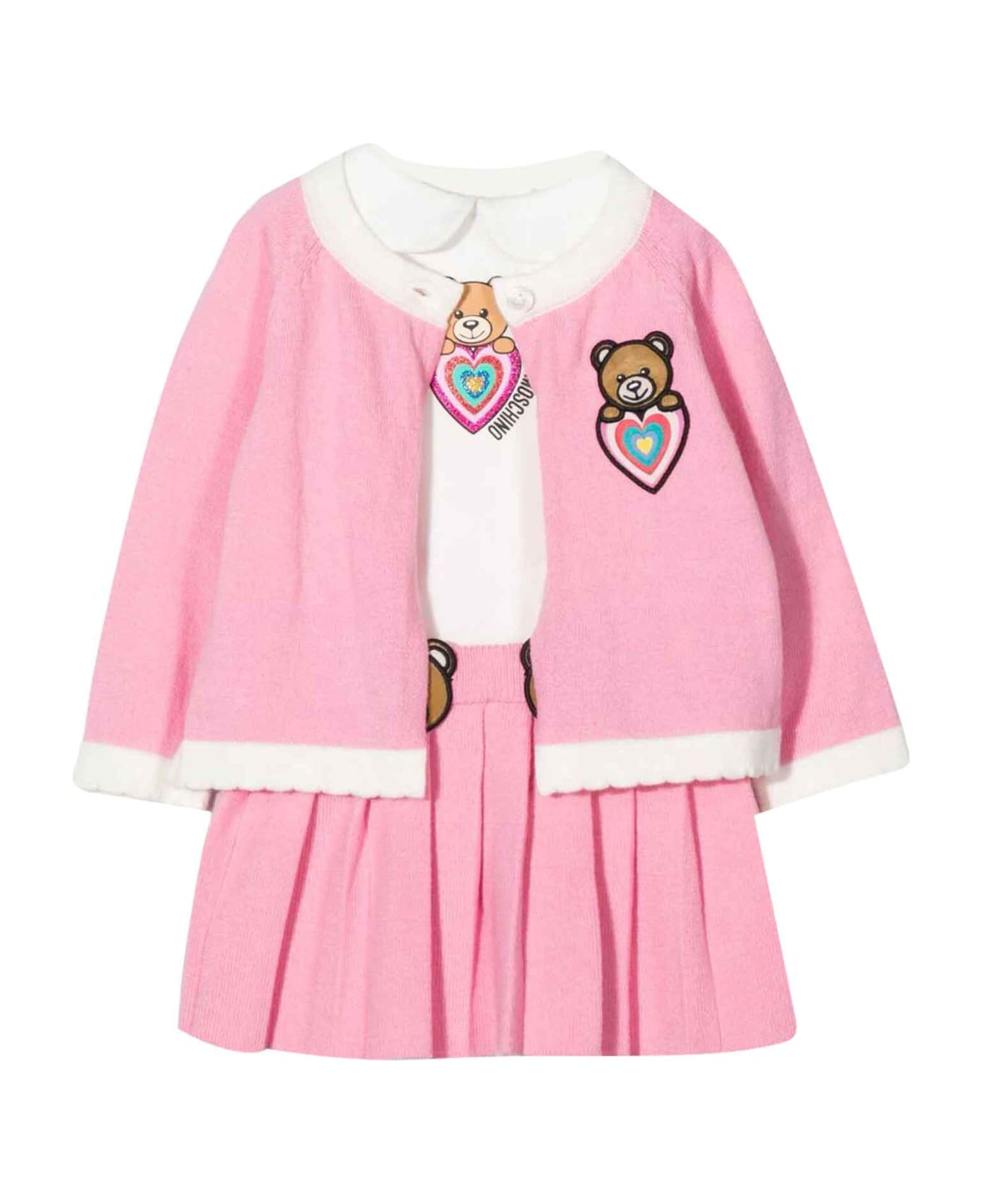 Moschino Pink Suit Baby Girl - Rosa