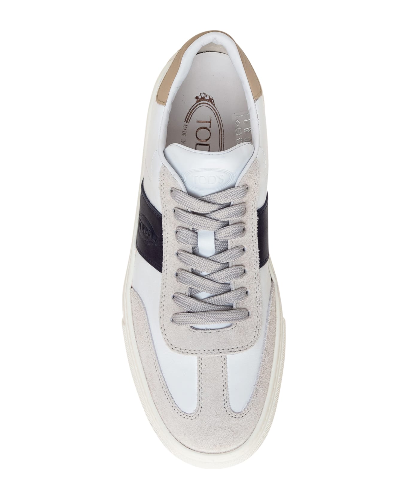 Tod's Sneakers In Smooth And Suede Leather - White スニーカー