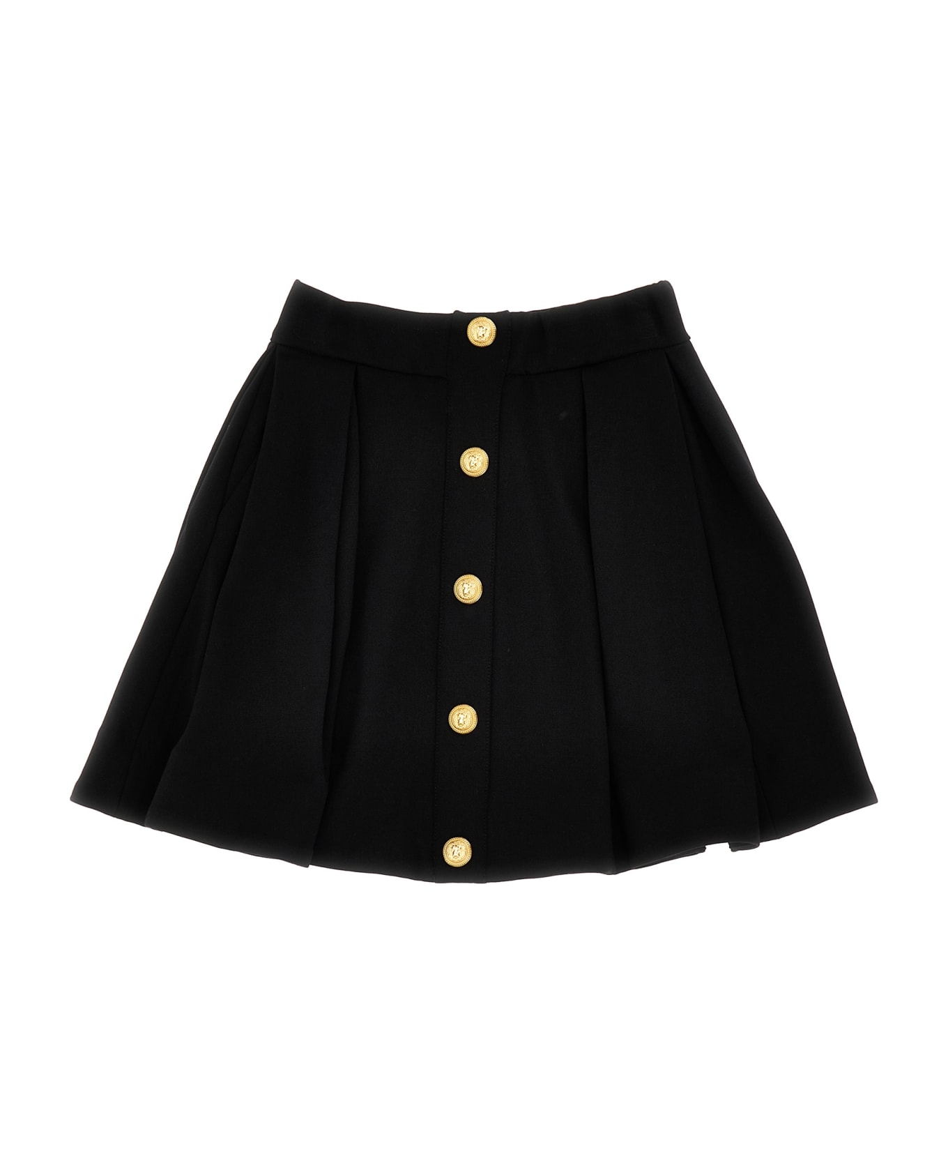 Balmain Logo Button Skirt - black