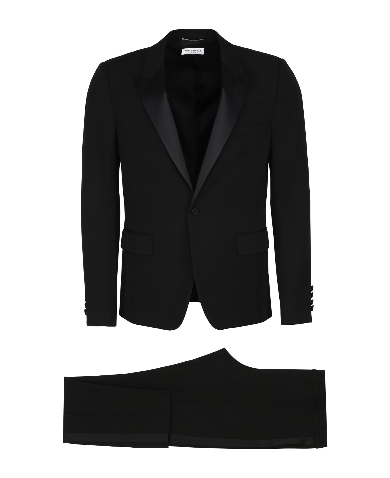 Saint Laurent Virgin Wool Two Piece Suit - black