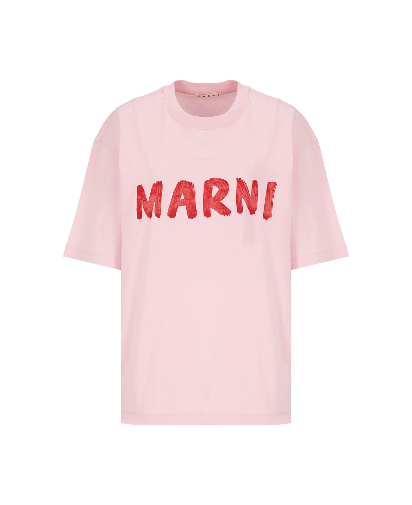 Marni T-shirt With Logo - Pink Tシャツ