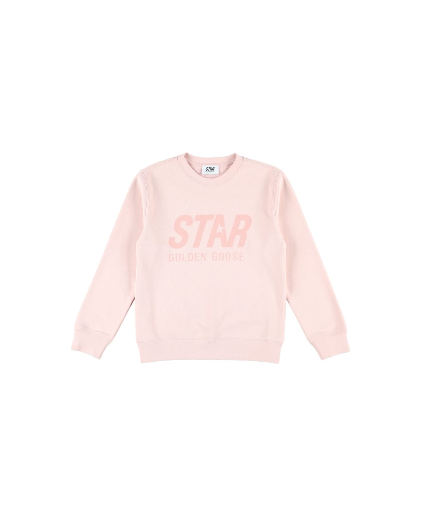 Golden Goose Kids Fleece Sweatshirt With Logo Print - Pink