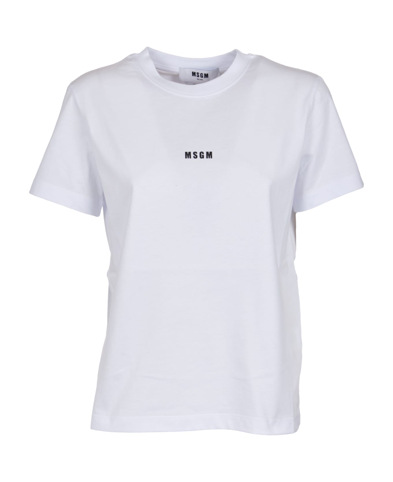 MSGM Logo Chest T-shirt - Optical White Tシャツ