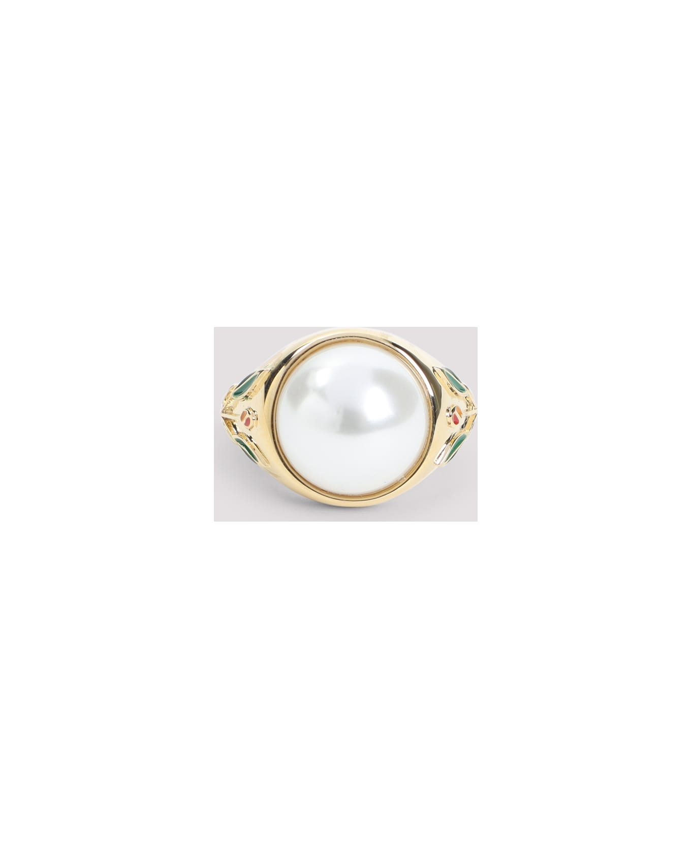 Casablanca Pearl Signet Ring - Gold Pearl