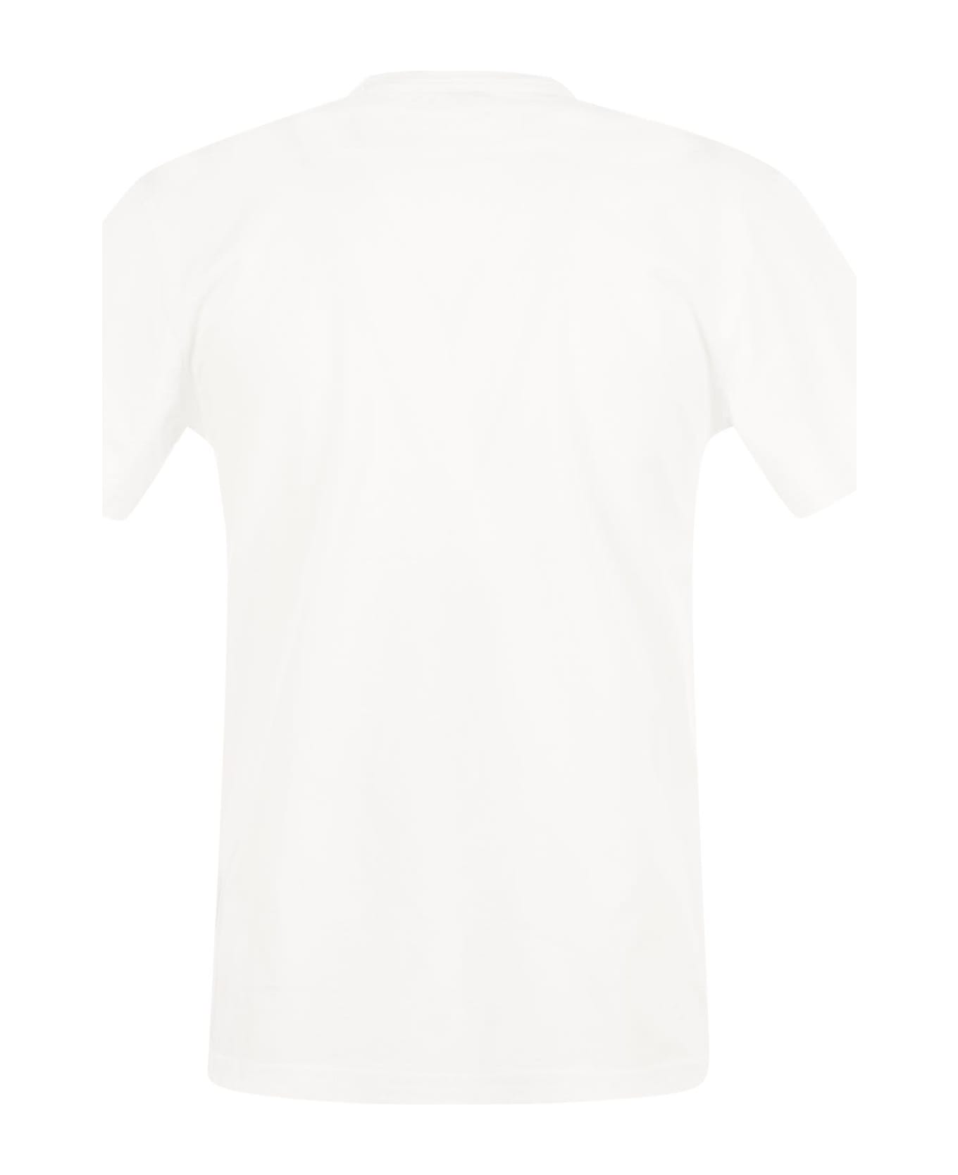 Woolrich Pure Cotton T-shirt With Print - White