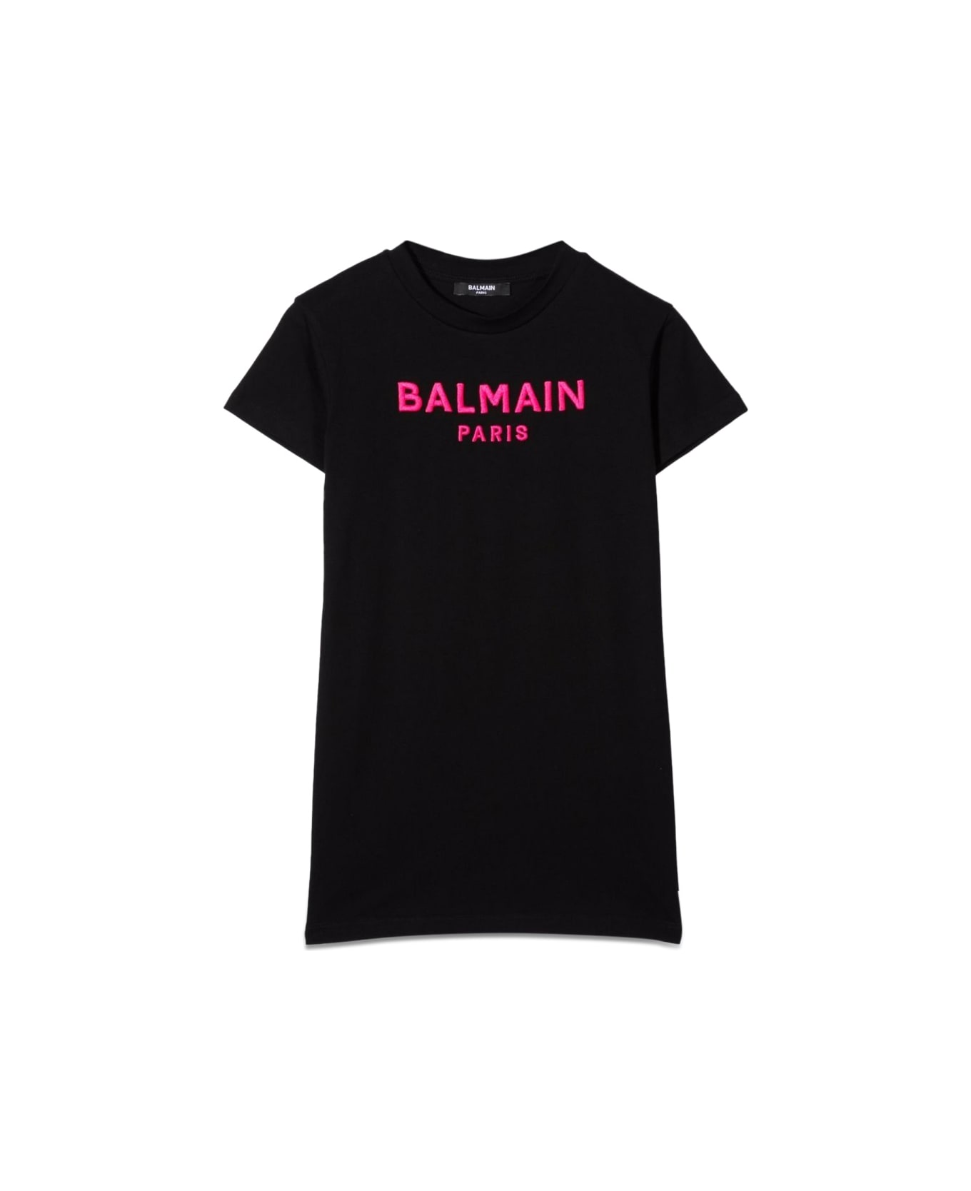 Balmain Dress With Logo - BLACK