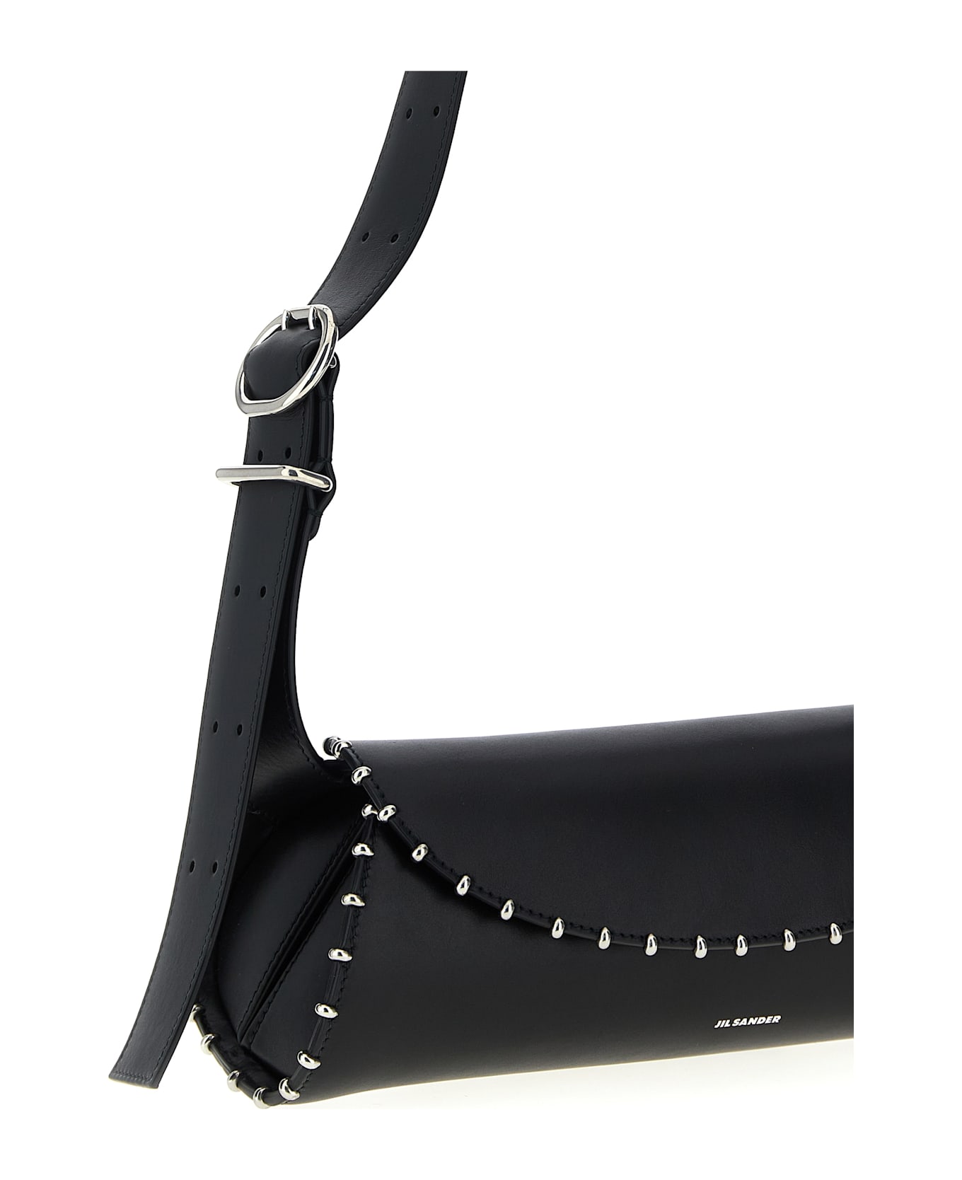 Jil Sander 'cannolo' Small Shoulder Bag - Black