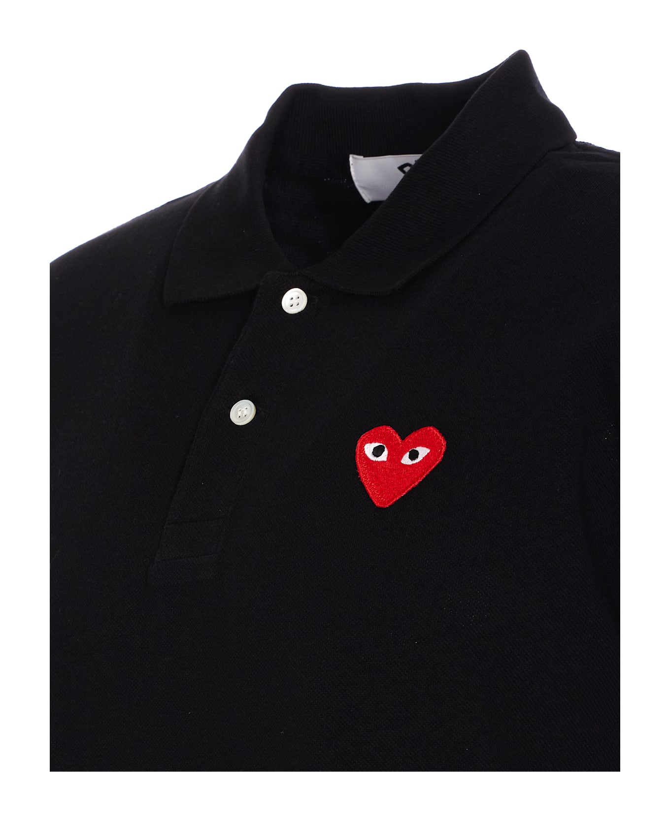 Comme des Garçons Play Heart Logo Polo - Black