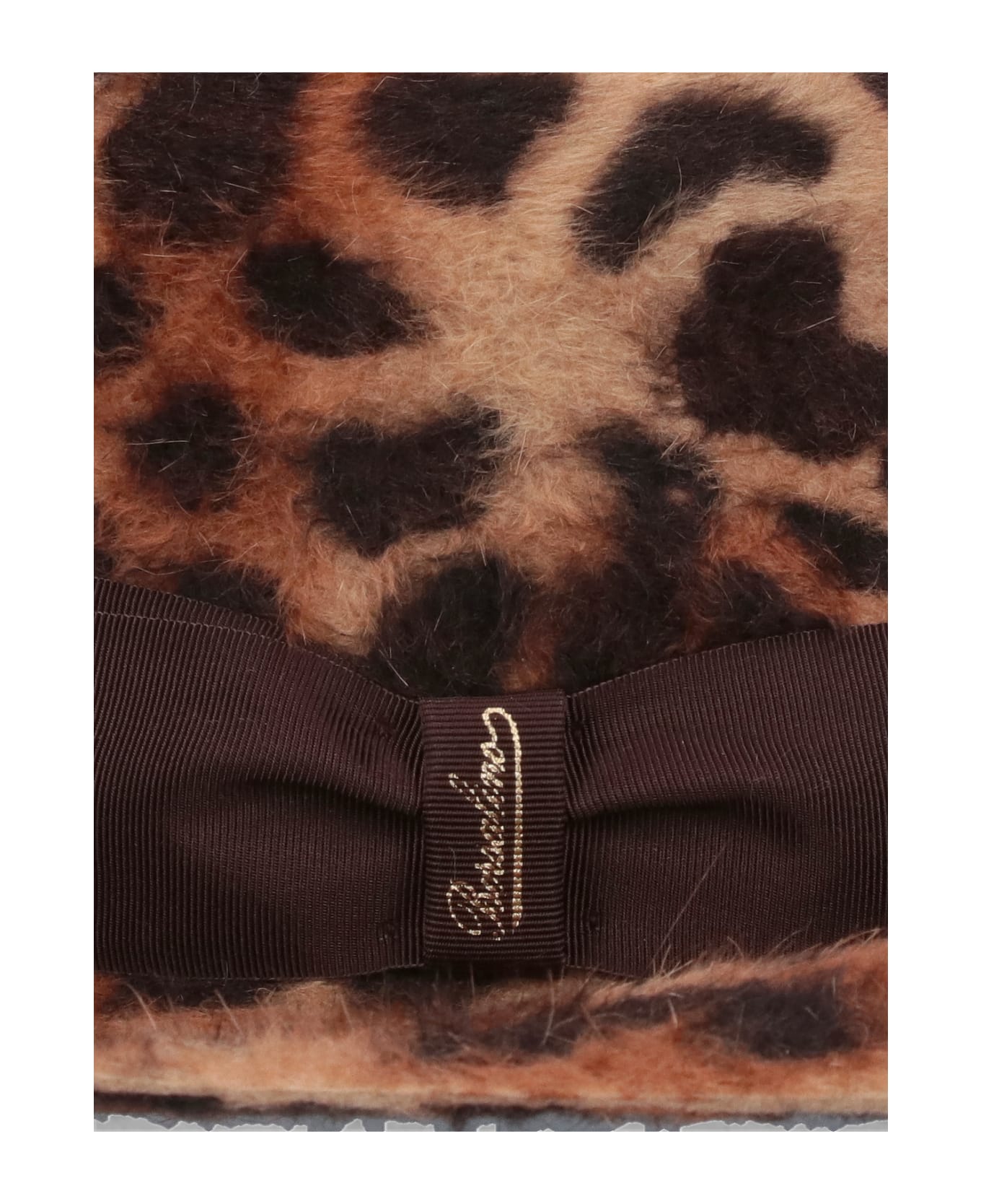 Borsalino Sophie Leopard Print Melusine Felt - LEOPARD PRINT BROWN