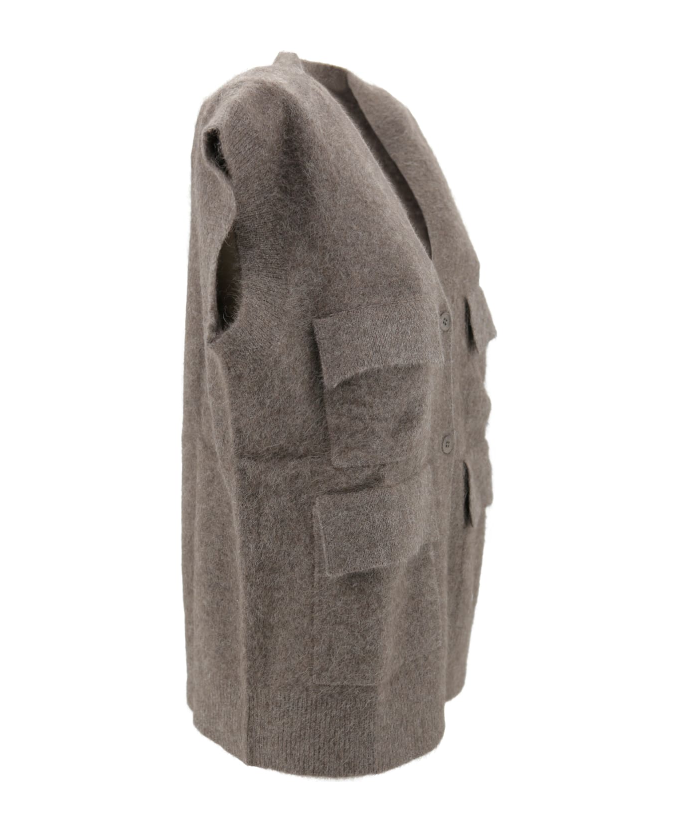 Parosh Sleeveless Knitted Vest - Castagna