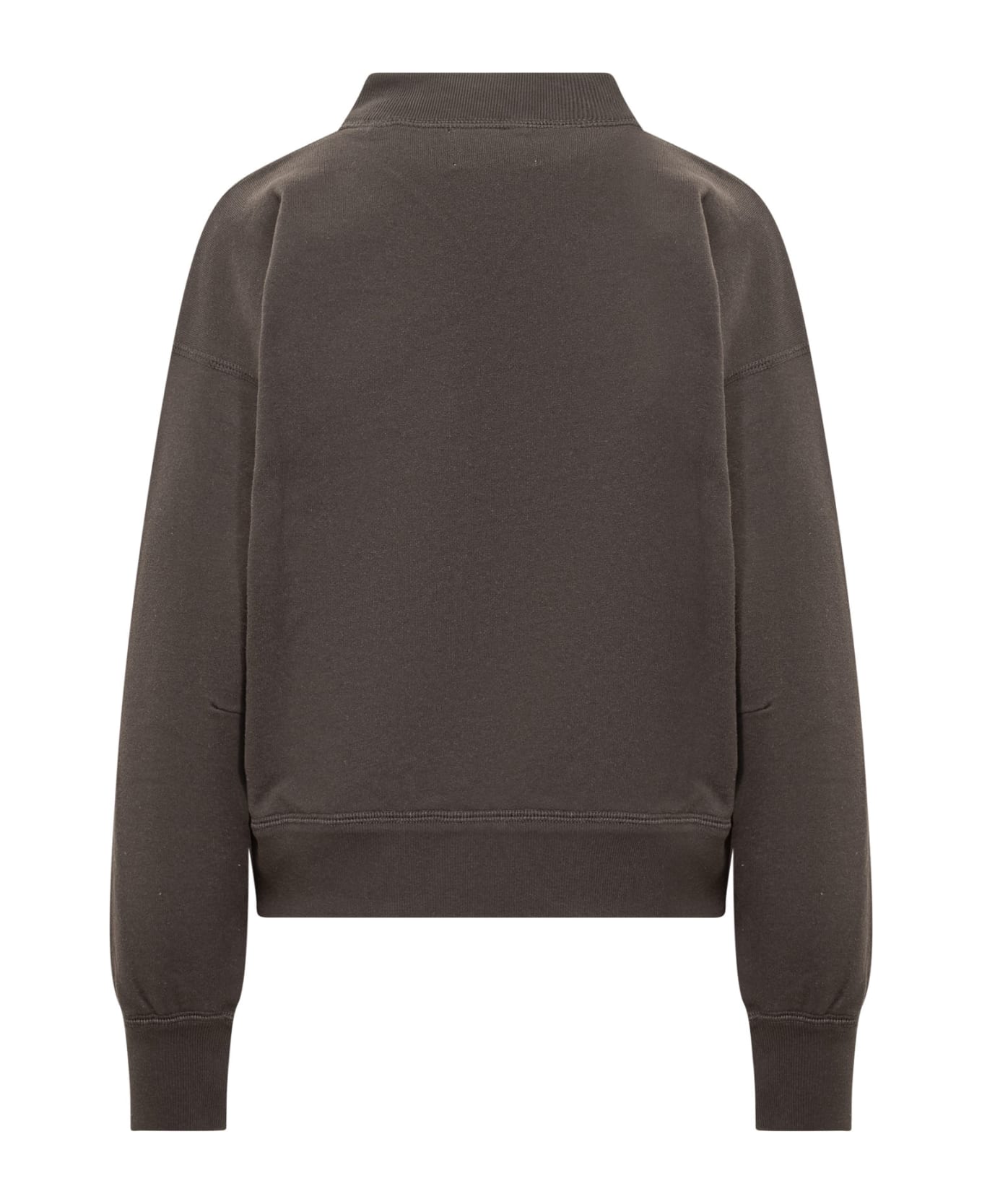 Marant Étoile Moby Sweatshirt With Flocked Logo - Faded Black フリース