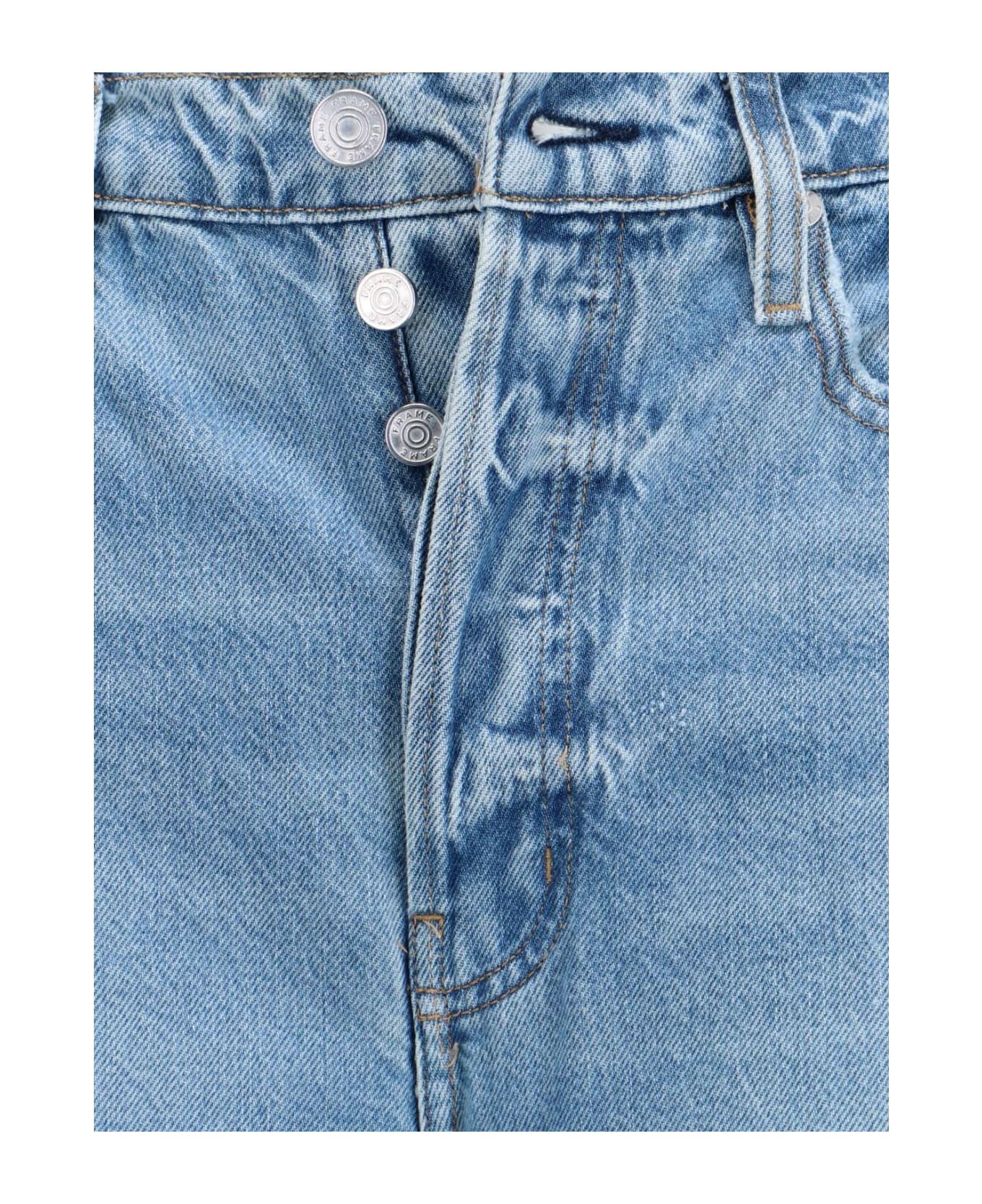 Frame Wide Jeans - Blue デニム
