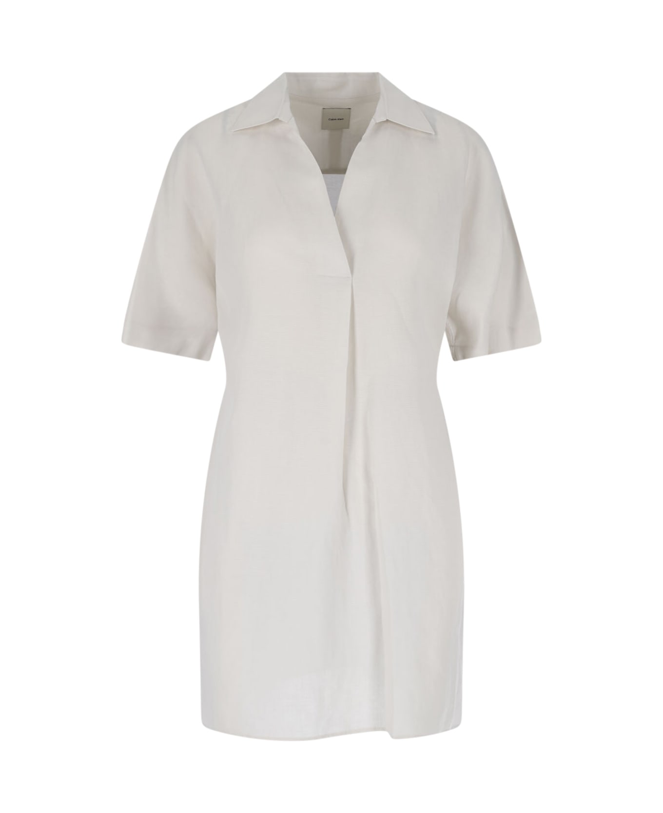 Calvin Klein Mini Chemisier Dress - Gray