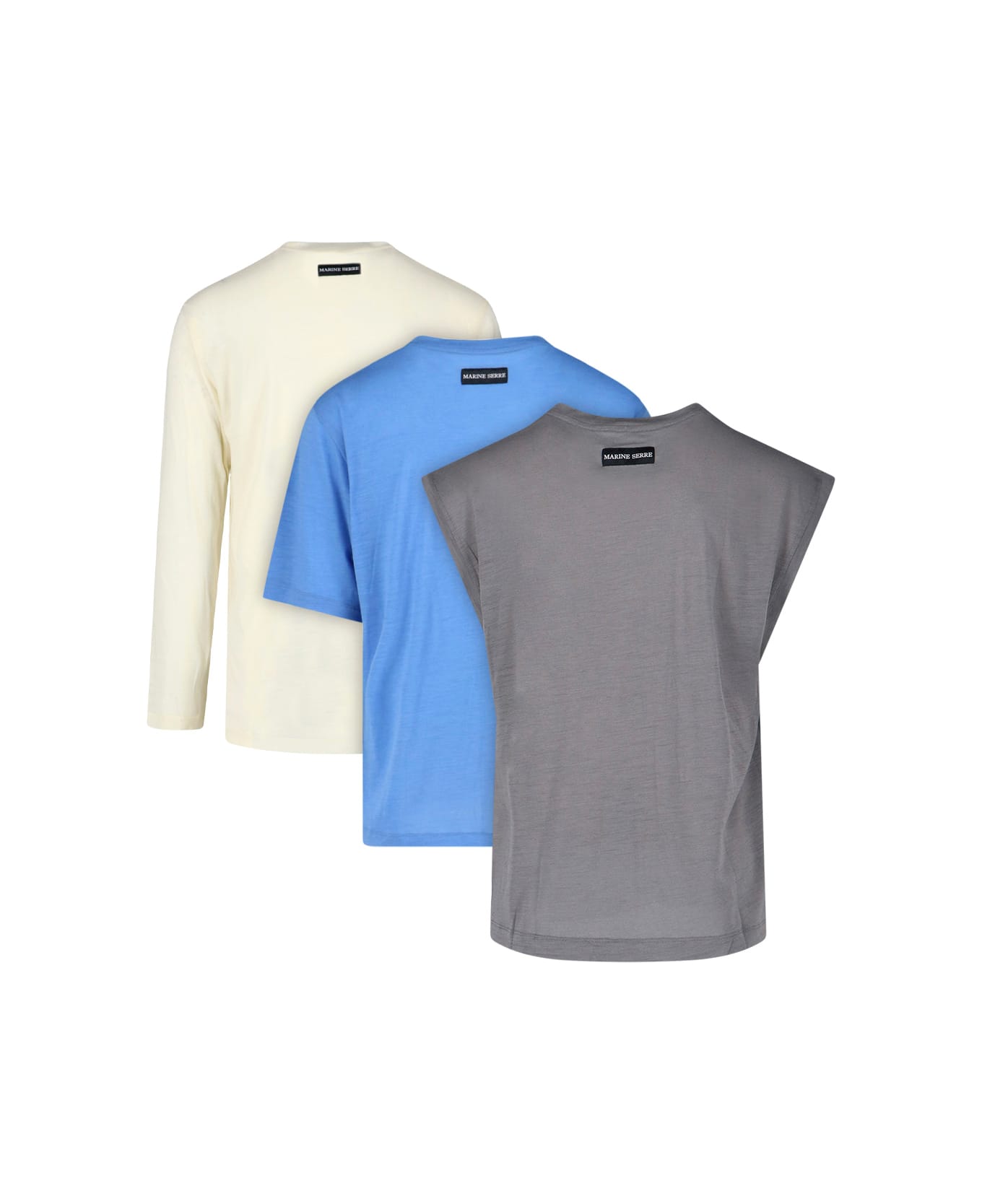 Marine Serre Set Of 2 T-shirts And Tank Top - Multicolor