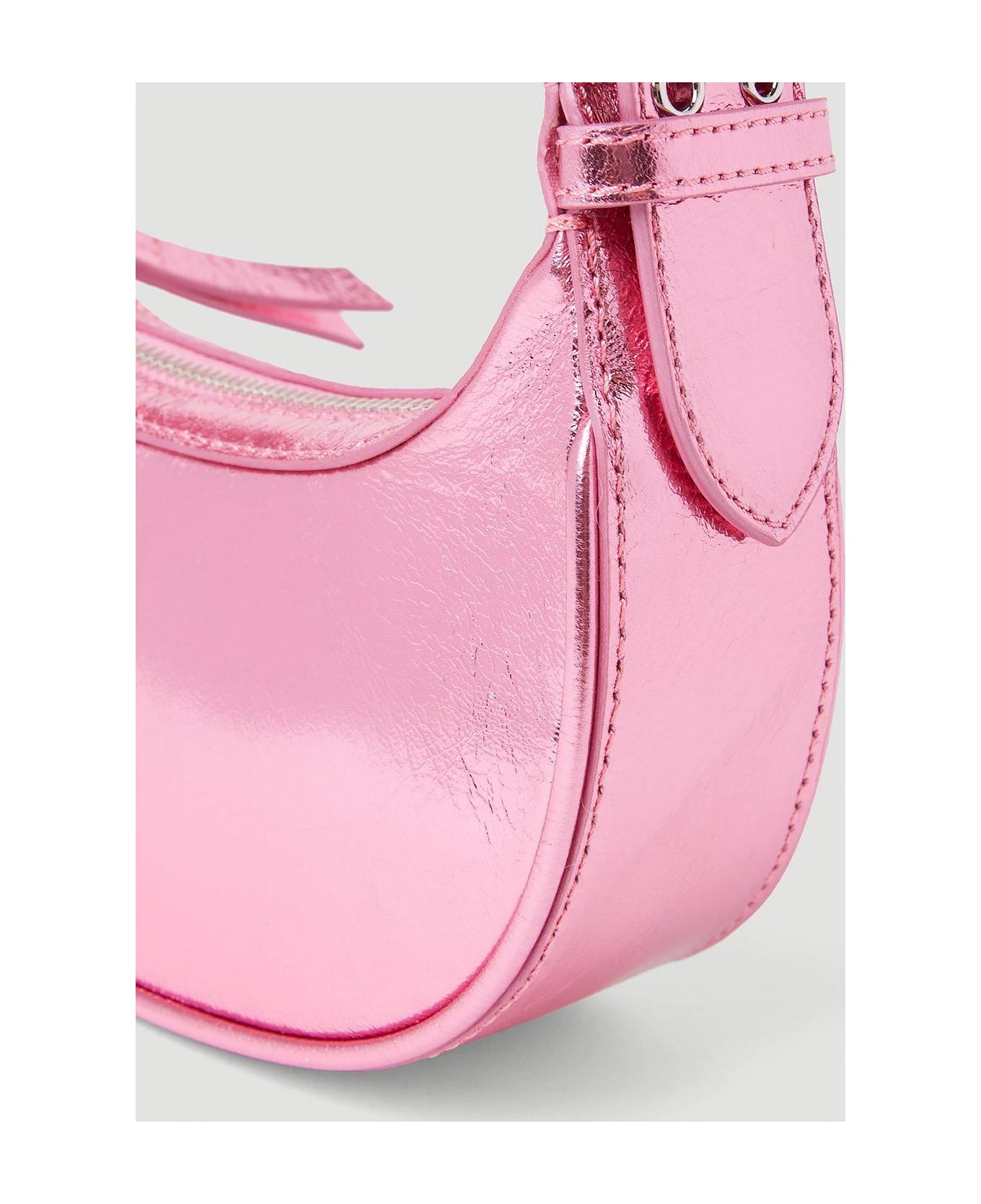 BY FAR Soho Metallic Mini Shoulder Bag - Fuchsia