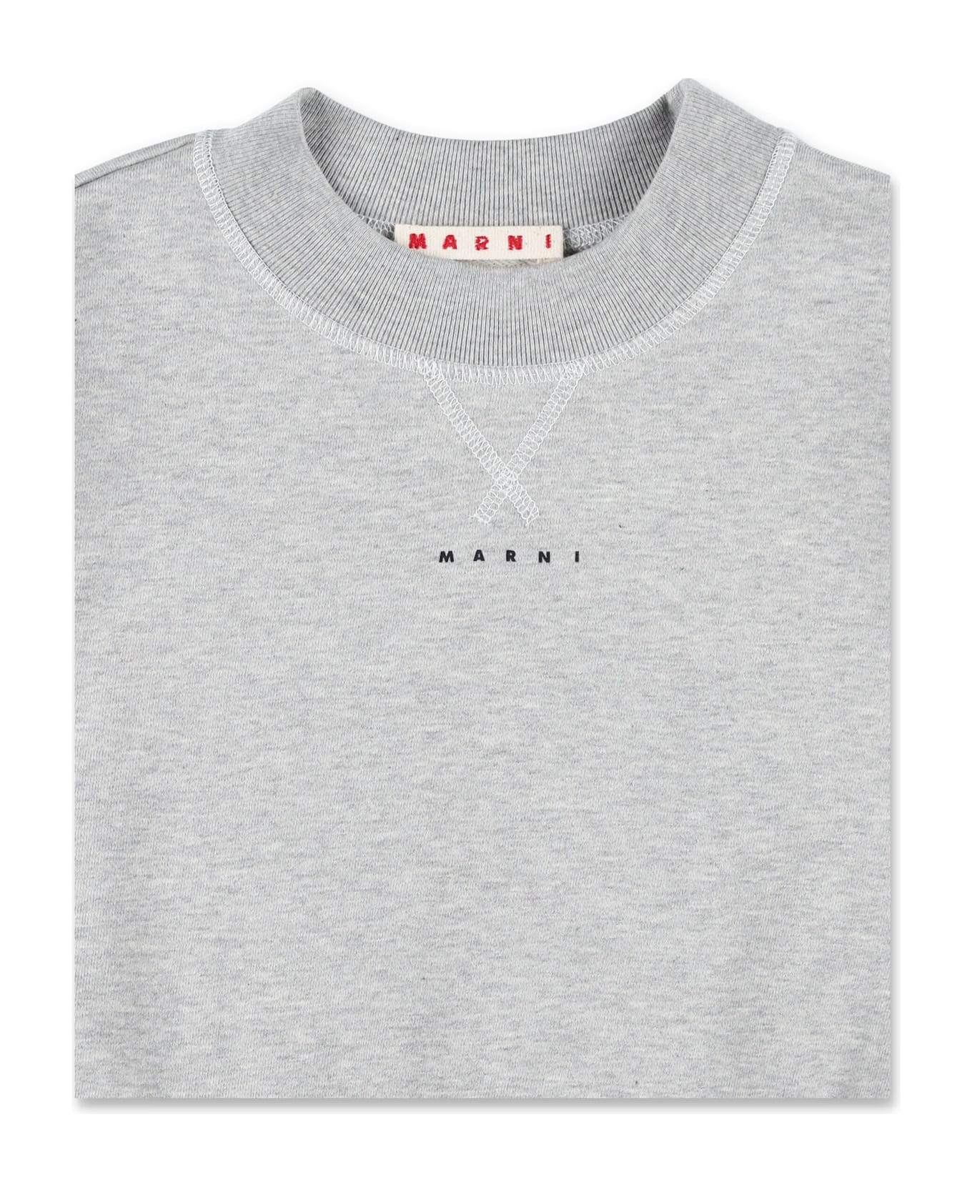 Marni Kid - Cropped Logo Sweatshirt - GREY