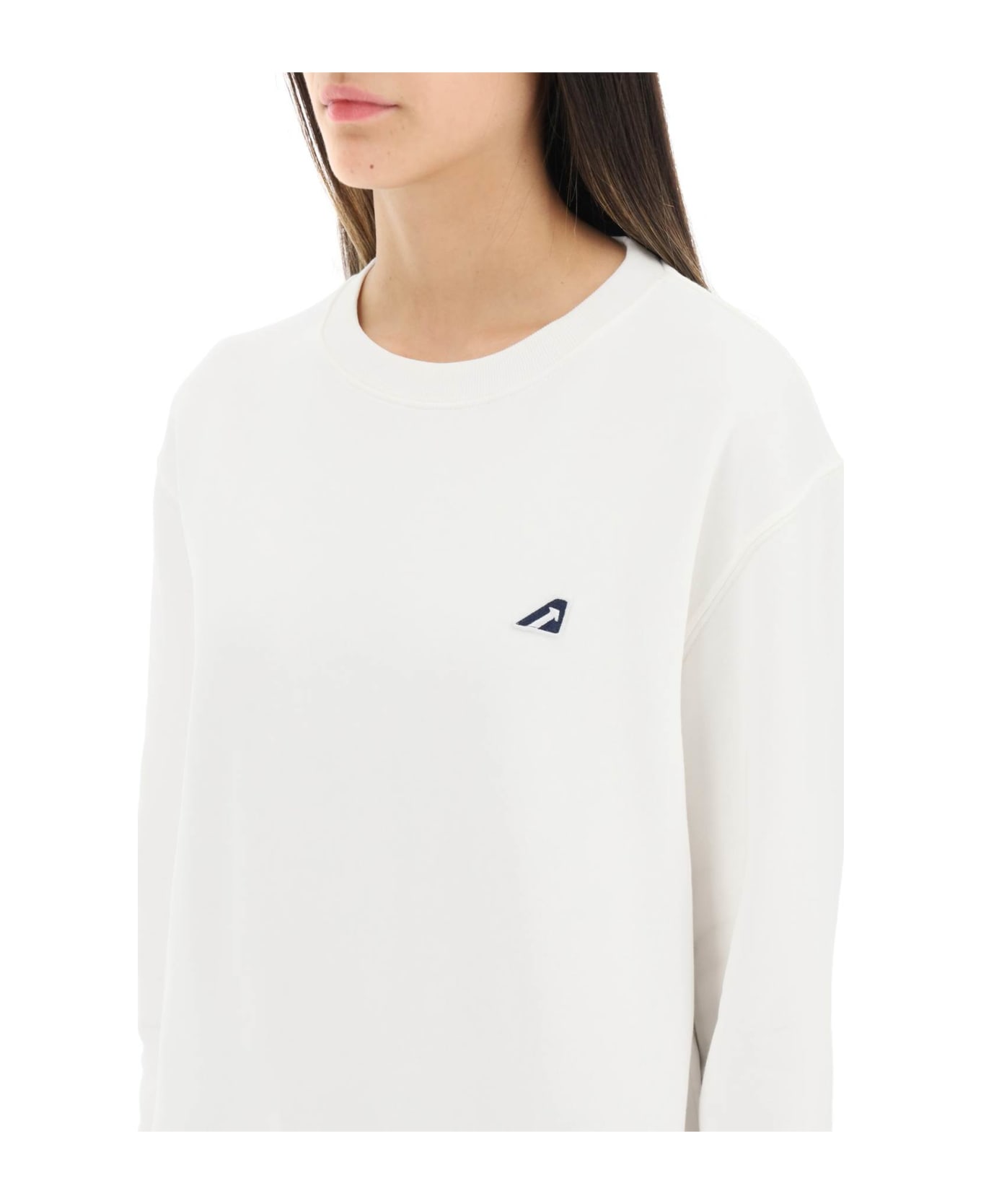 Autry Logo Patch Sweatshirt - WHITE (White)