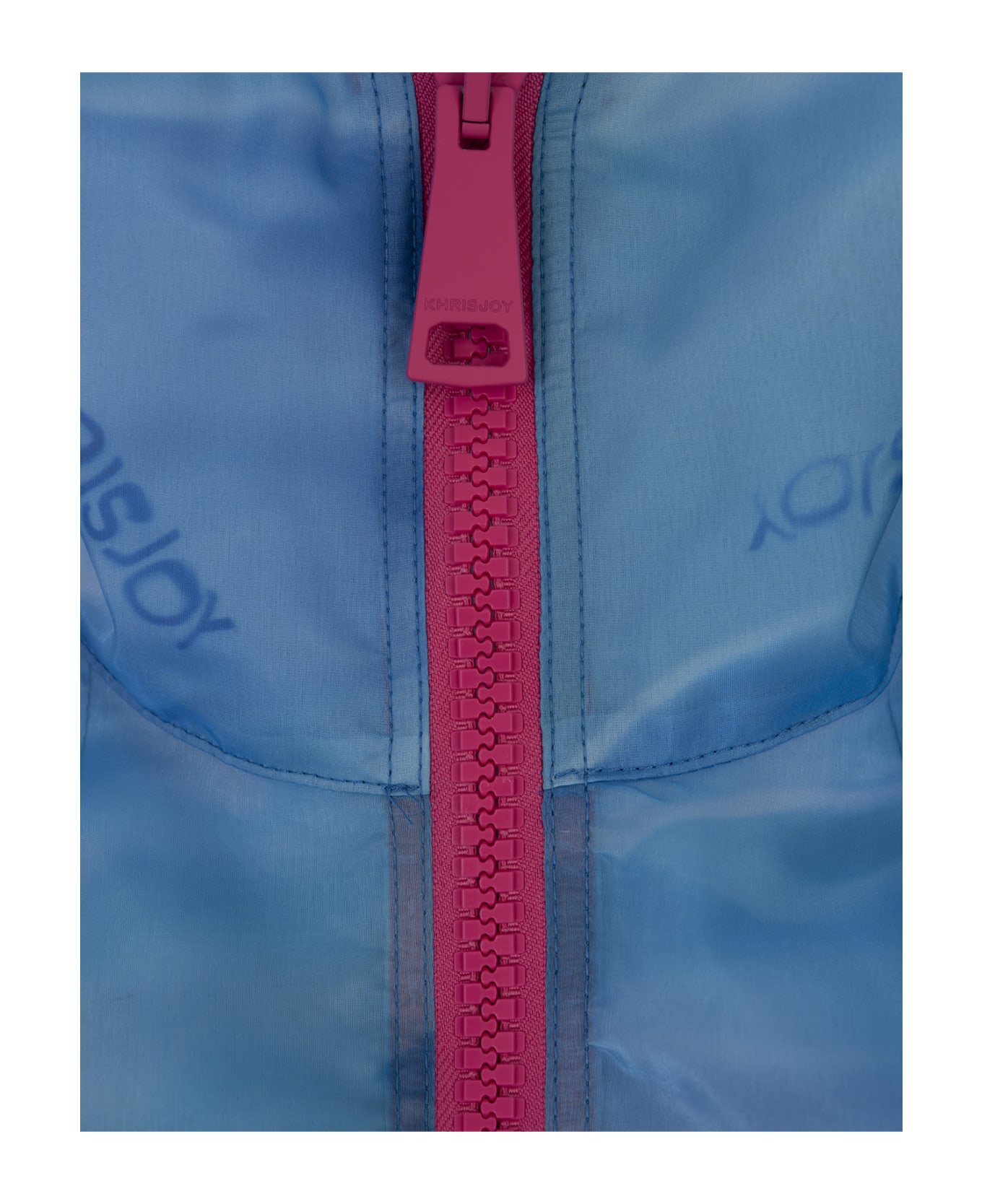 Khrisjoy Air Moon Windbreaker Jacket In Tropical Breeze - Gnawed Blue