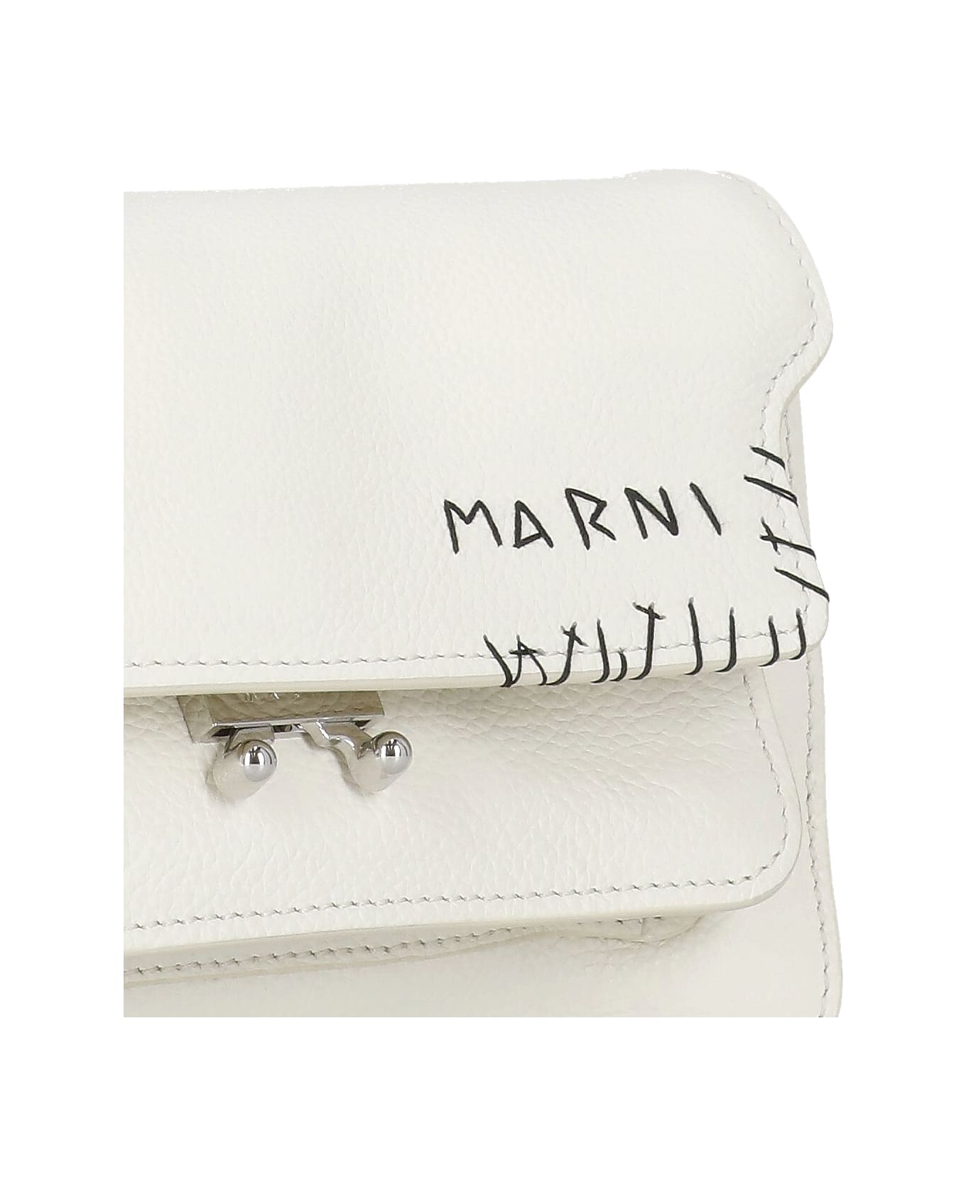 Marni Leather Shoulder Bag - Ivory