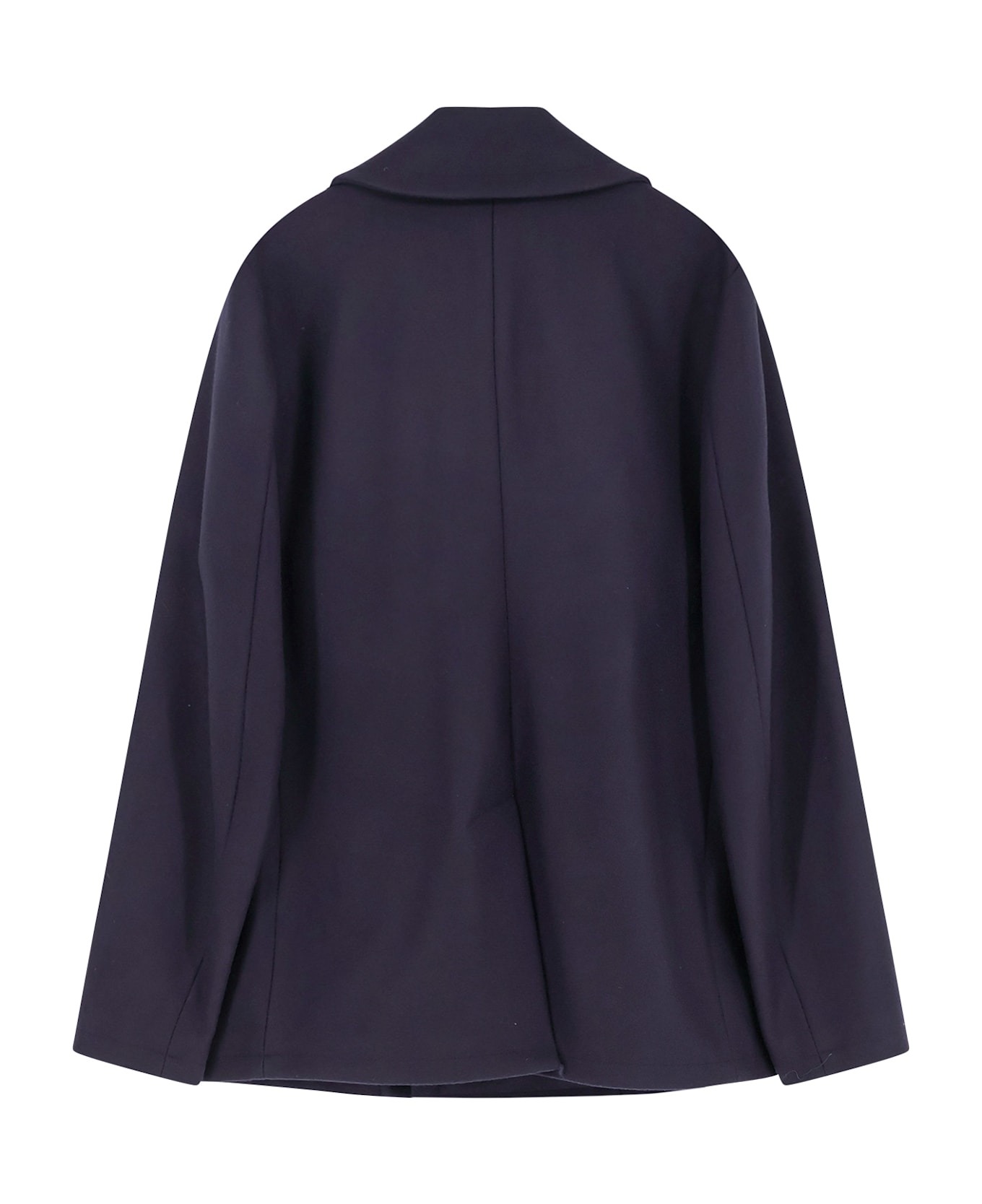 Pence Time Virgin Wool Peacoat - Blue