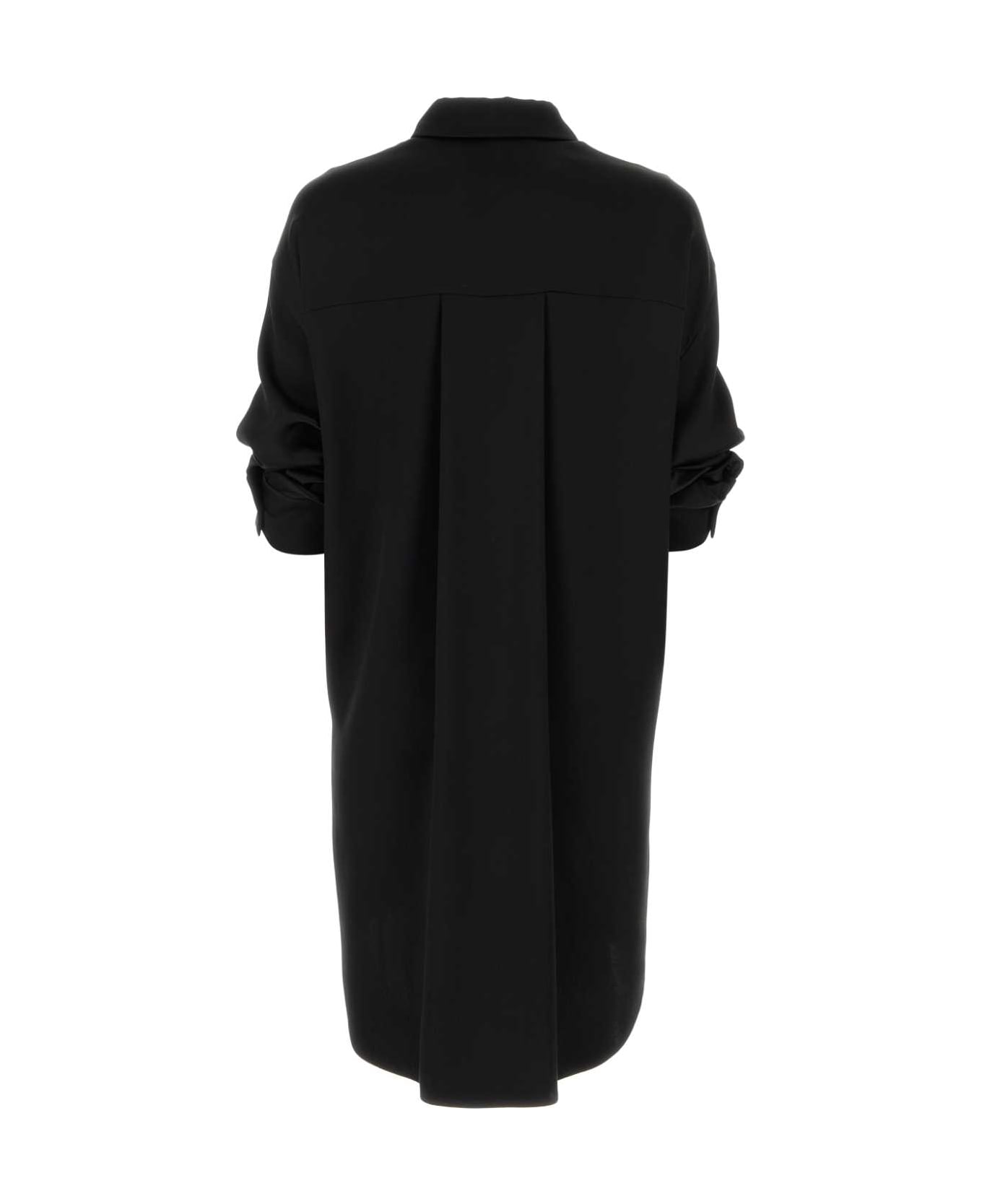 Loewe Black Satin Shirt Dress - BLACK ワンピース＆ドレス