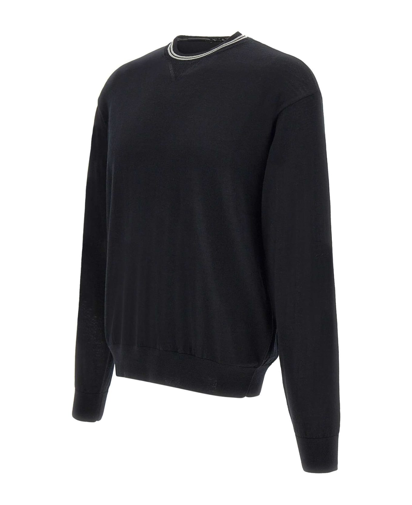 EA7 Wool Sweater - BLACK ニットウェア