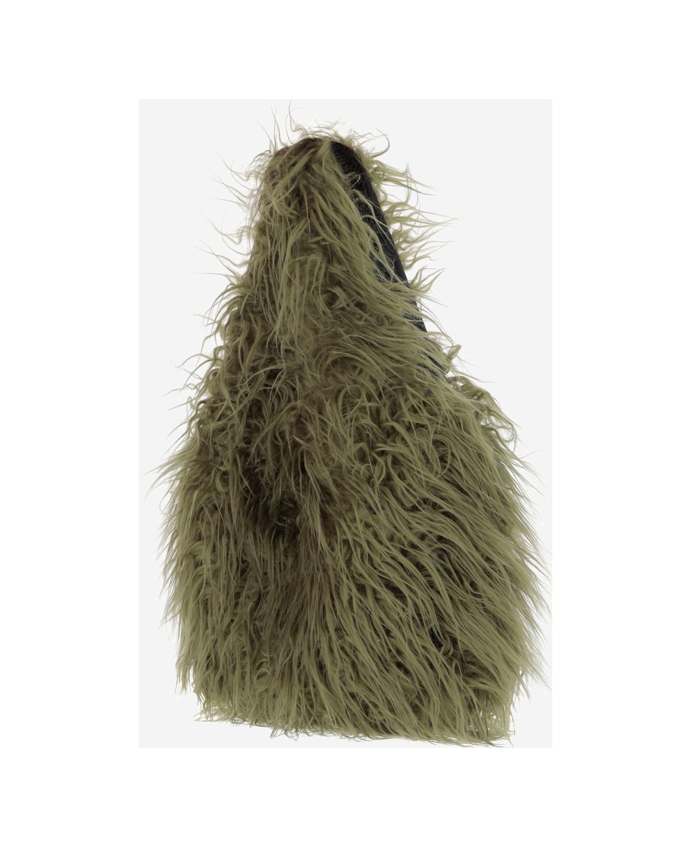 Dries Van Noten Faux Fur Bag - Green