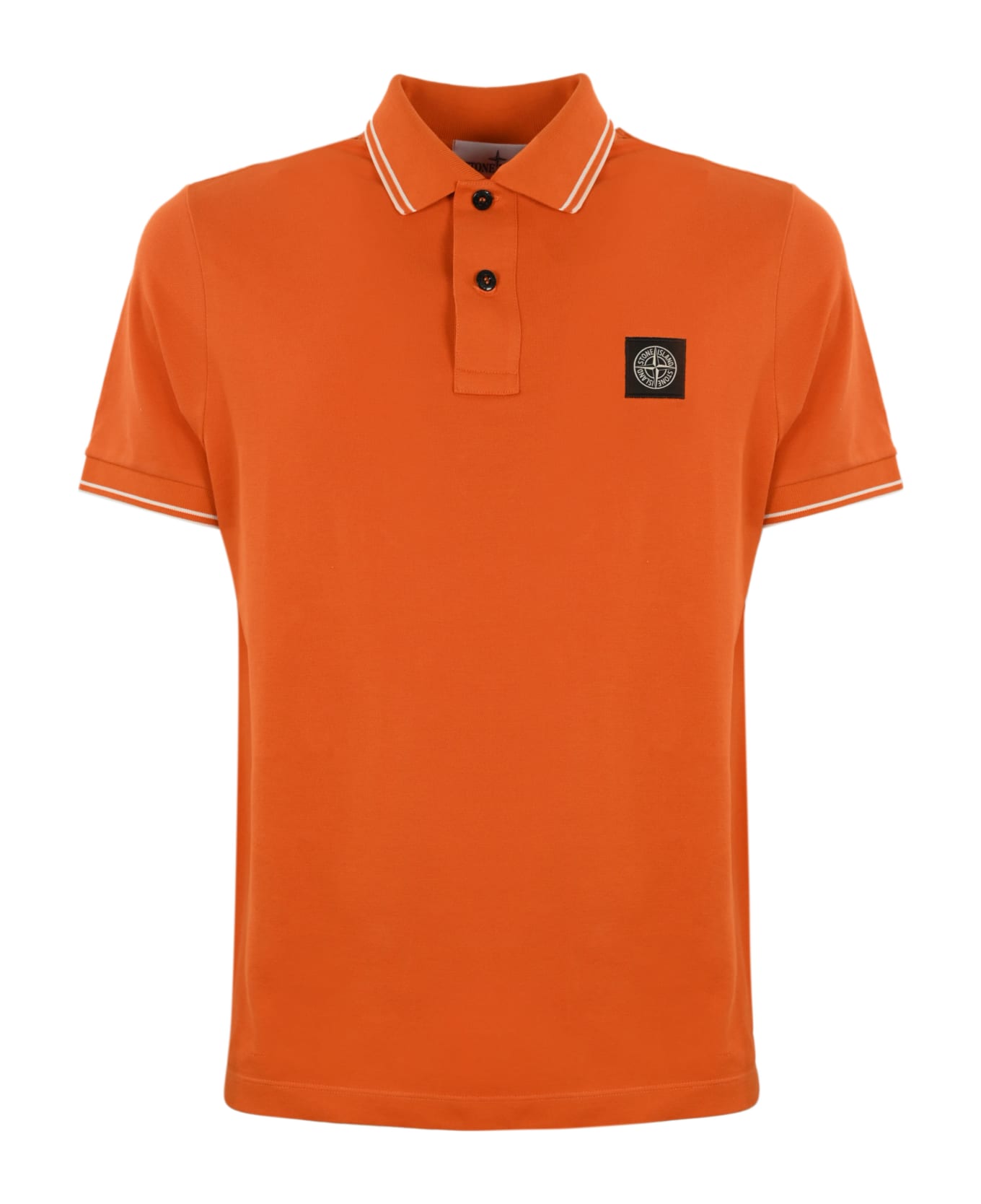 Stone Island 2sc18 Cotton Polo Shirt - Orange ポロシャツ