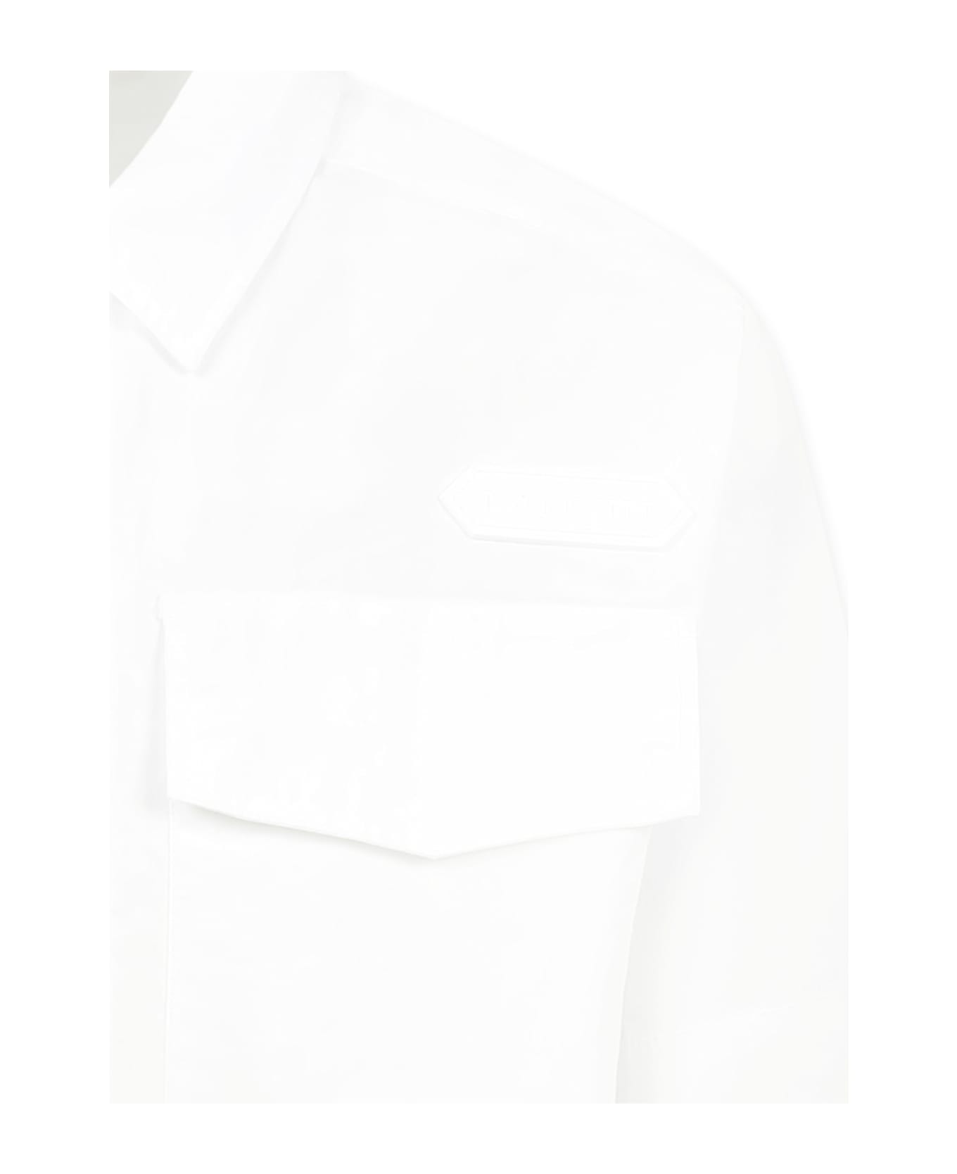 Lanvin White Shirt For Boy With Logo - White