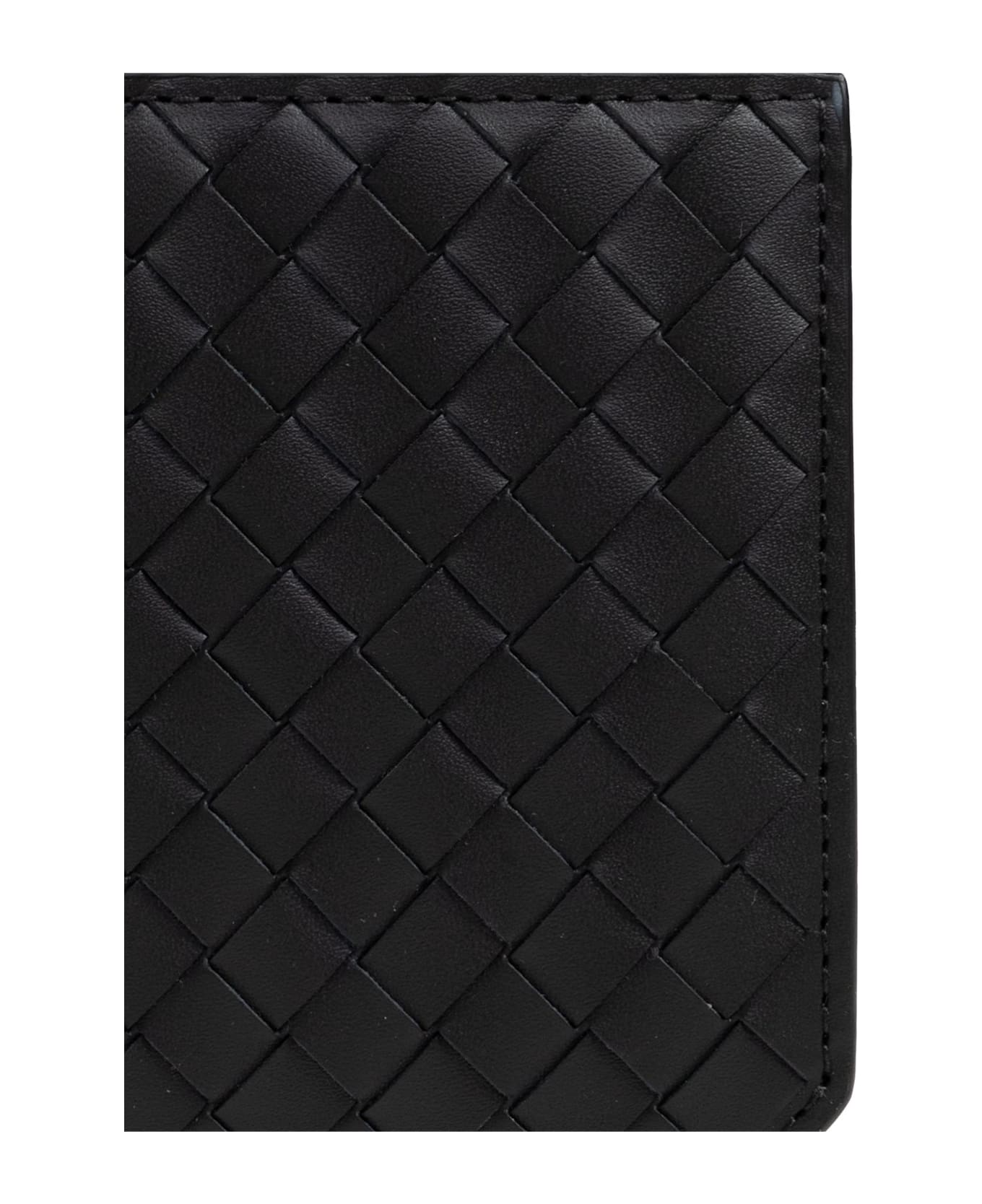 Bottega Veneta Intrecciato Bi-fold Wallet - Black