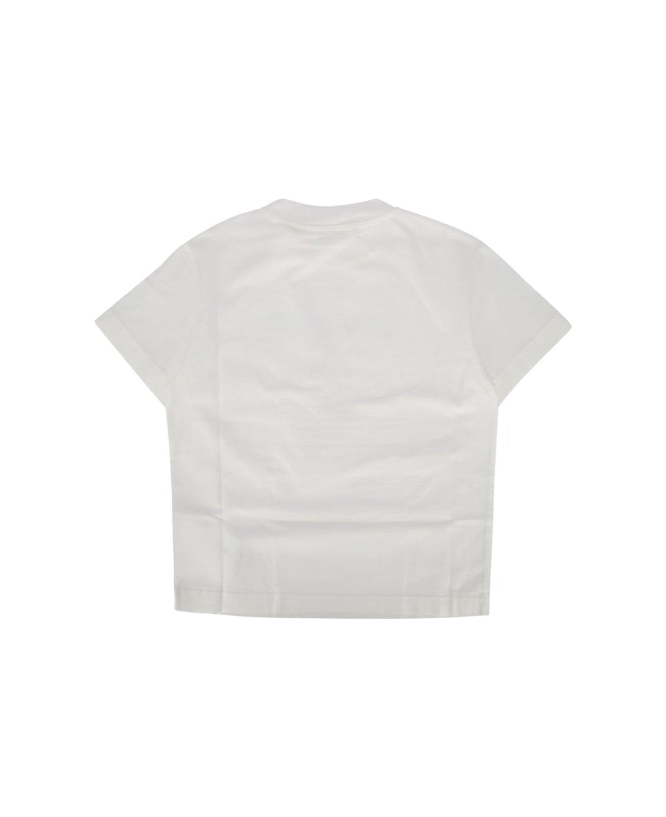 Palm Angels Logo-printed Crewneck T-shirt - Off White