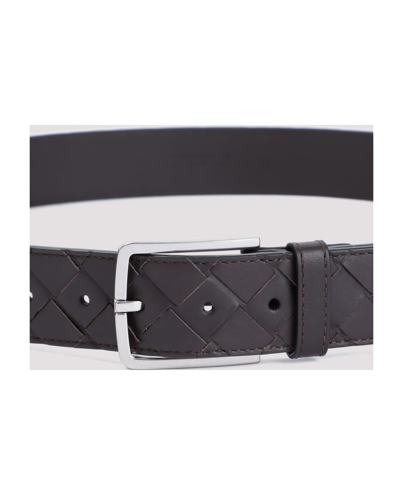 Bottega Veneta Intrecciato Leather Belt - Fondant