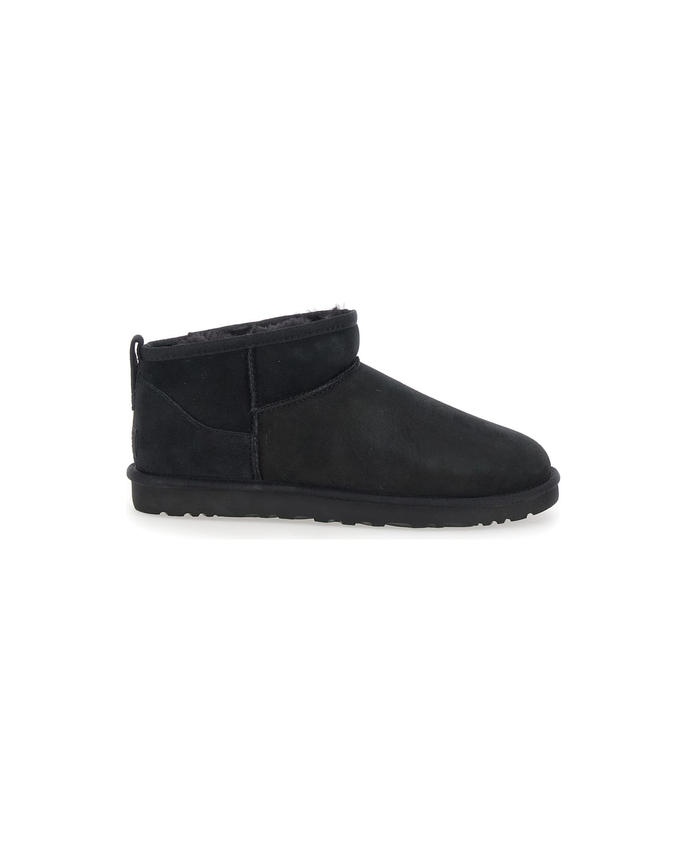 UGG 'ultra Mini' Black Boots In Suede Woman - Black
