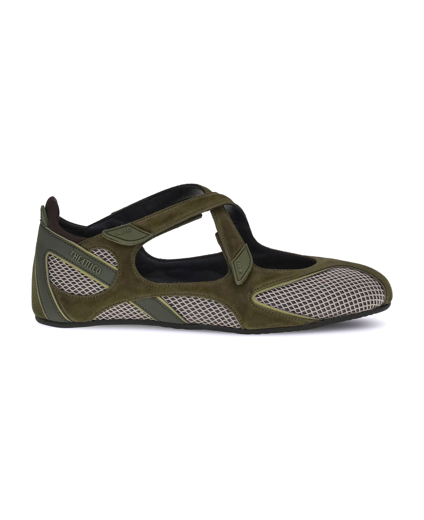The Attico Nomad Ballerinas - Military Green