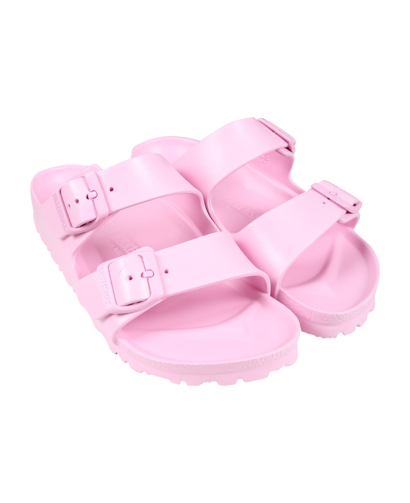 Birkenstock Pink Arizona Eva Sandals For Girl With Logo - Pink