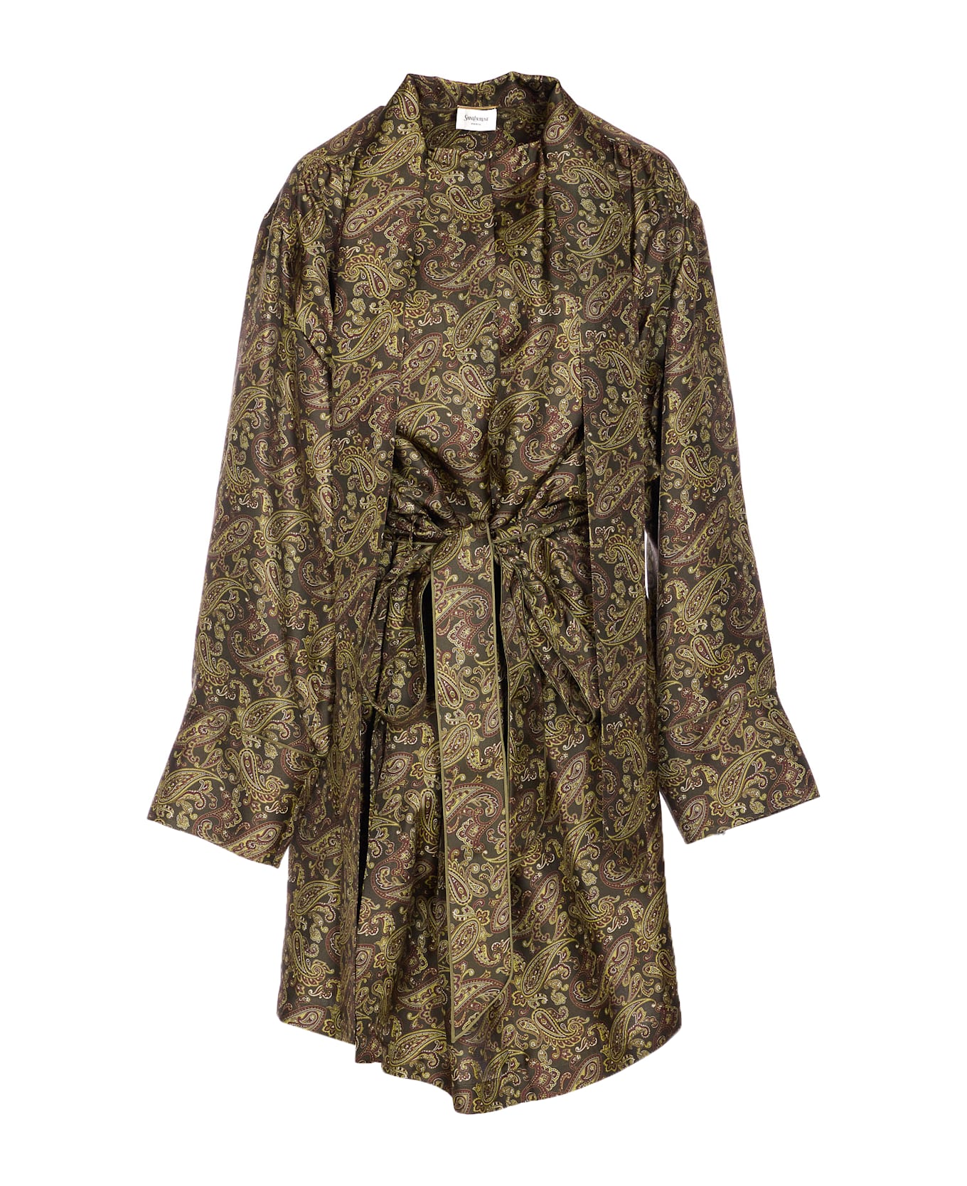 Saint Laurent Paisley Motif Silk Dress