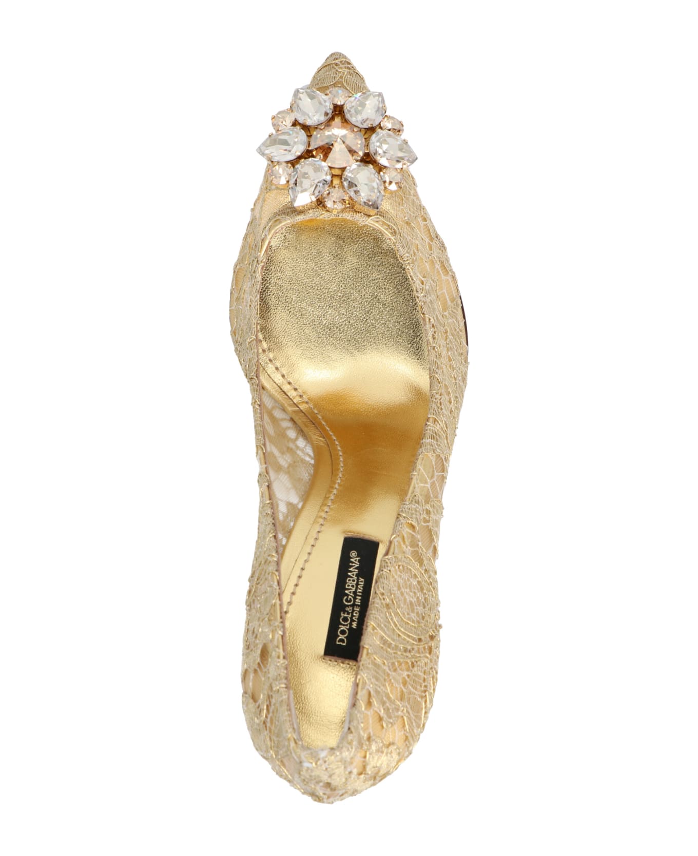 Dolce & Gabbana 'bellucci Lace Pumps - Gold ハイヒール